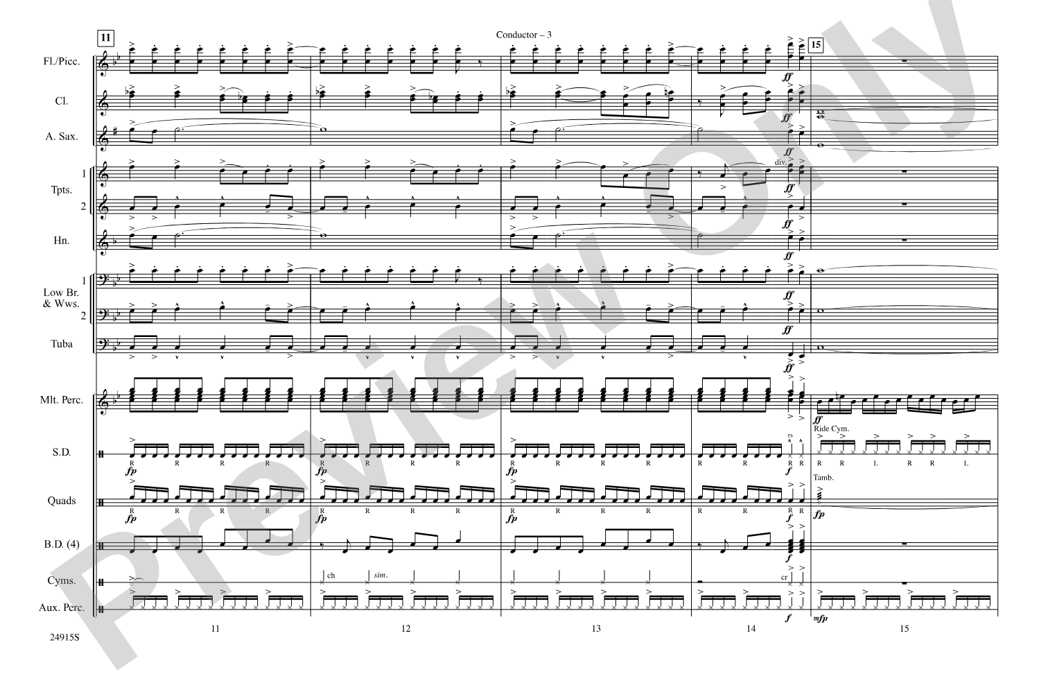 I Play Chicken with the Train: Marching Band Conductor Score & Parts
