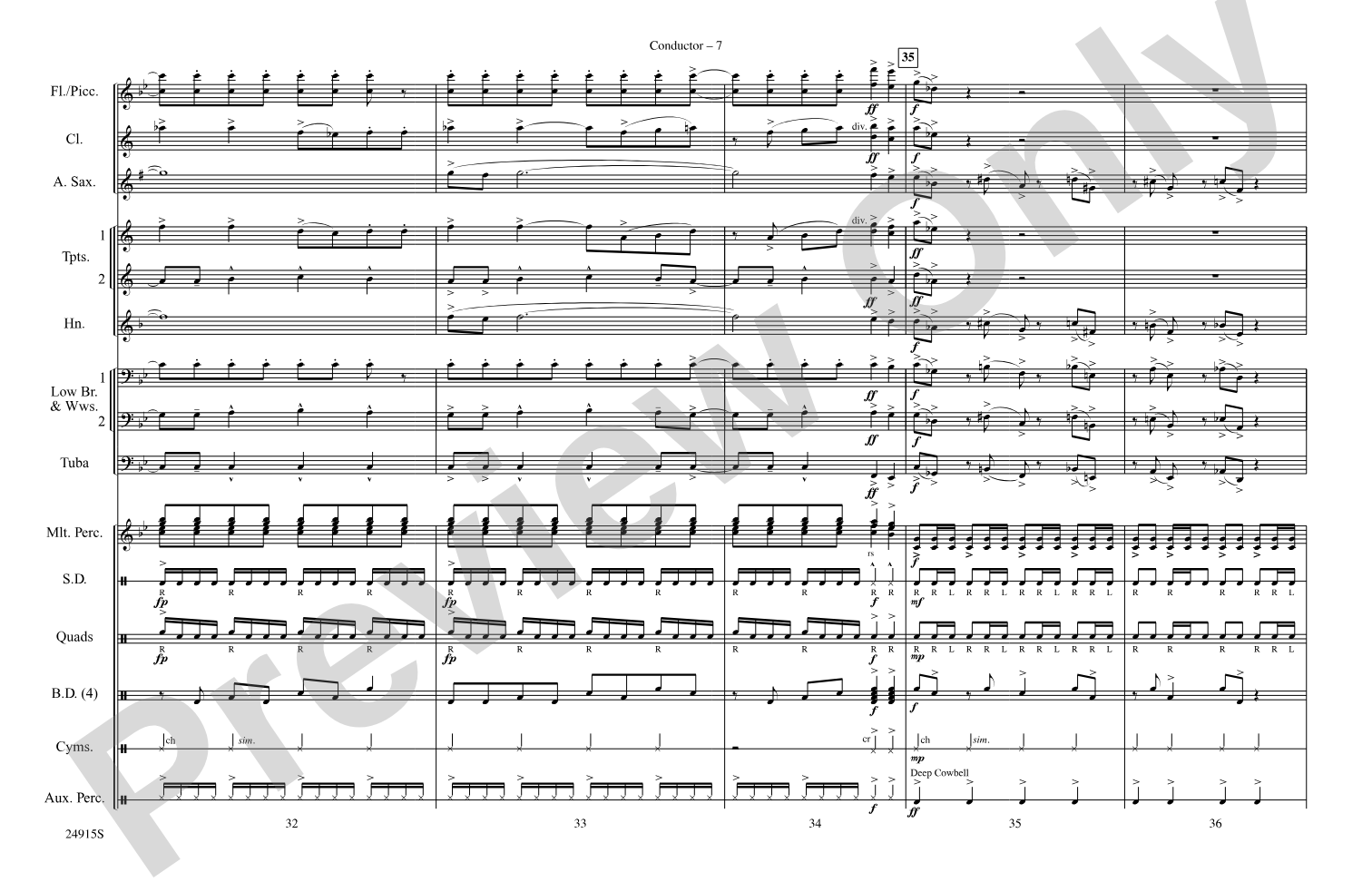 I Play Chicken with the Train: Marching Band Conductor Score & Parts