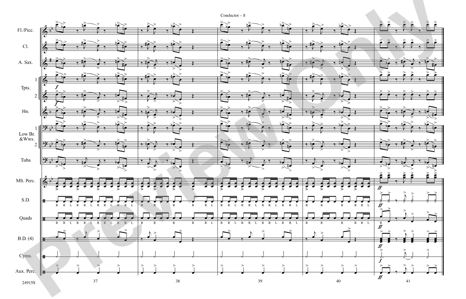I Play Chicken with the Train: Marching Band Conductor Score & Parts