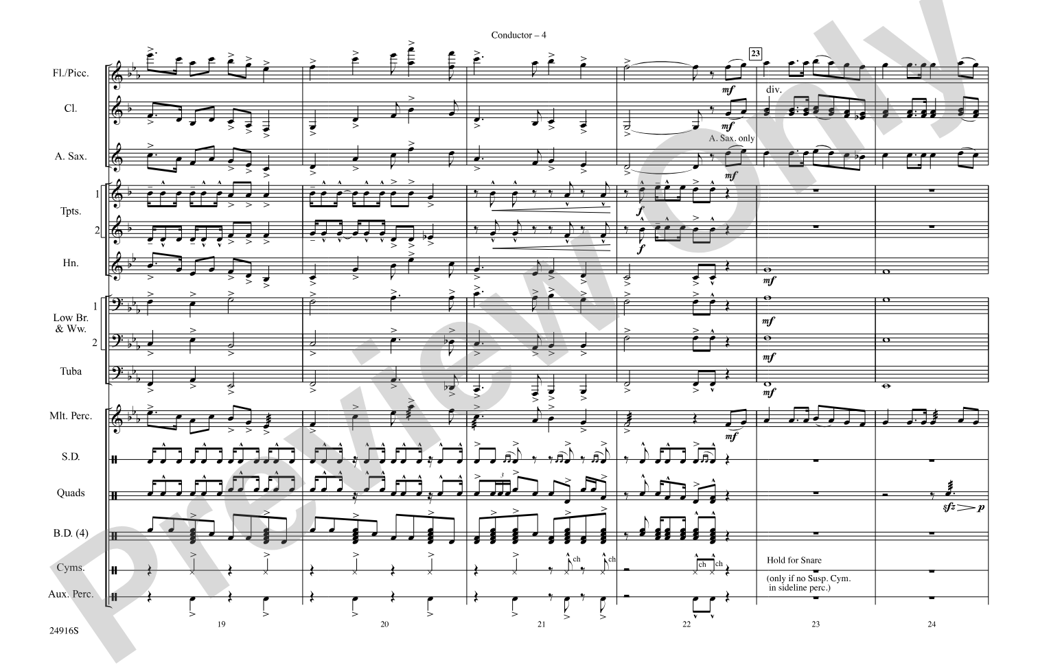 How the West Was Won: Marching Band Conductor Score & Parts