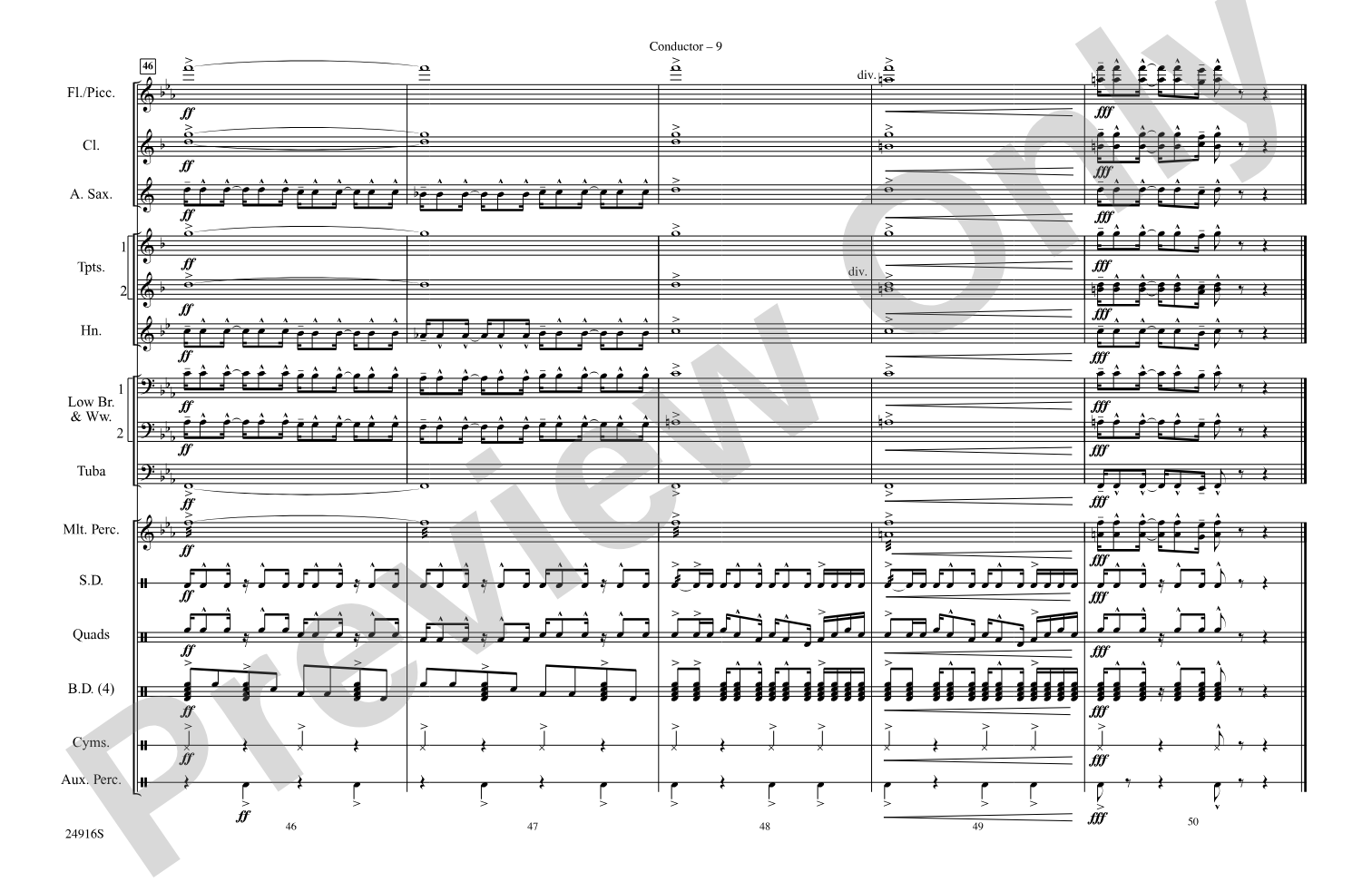 How the West Was Won: Marching Band Conductor Score & Parts