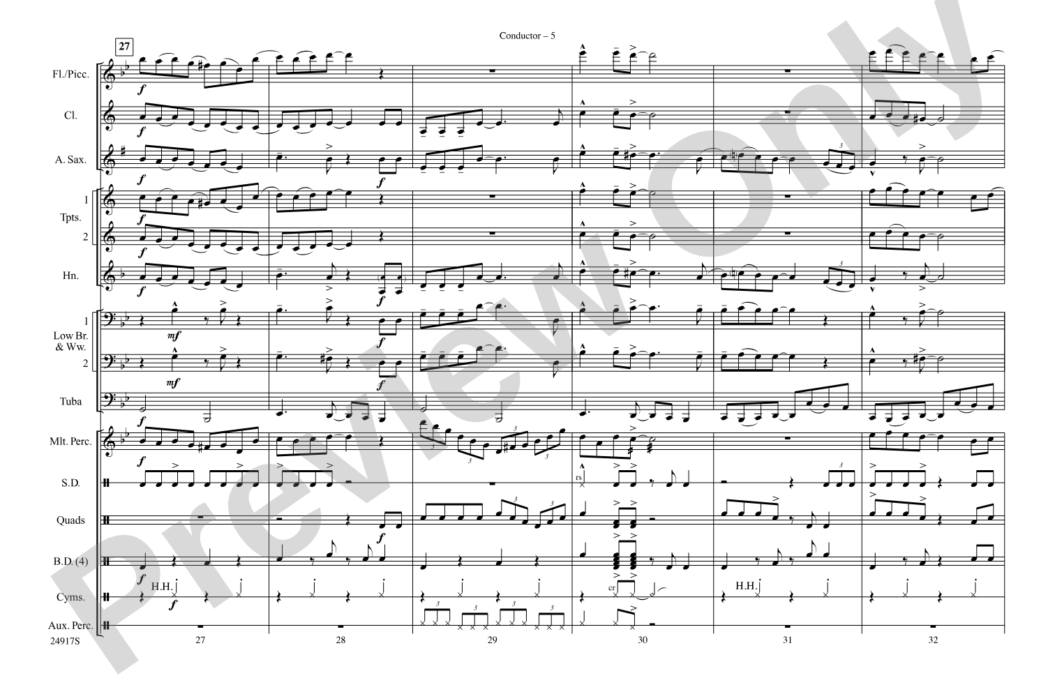 Remains of the Day (from Corpse Bride): Marching Band Conductor Score & Parts