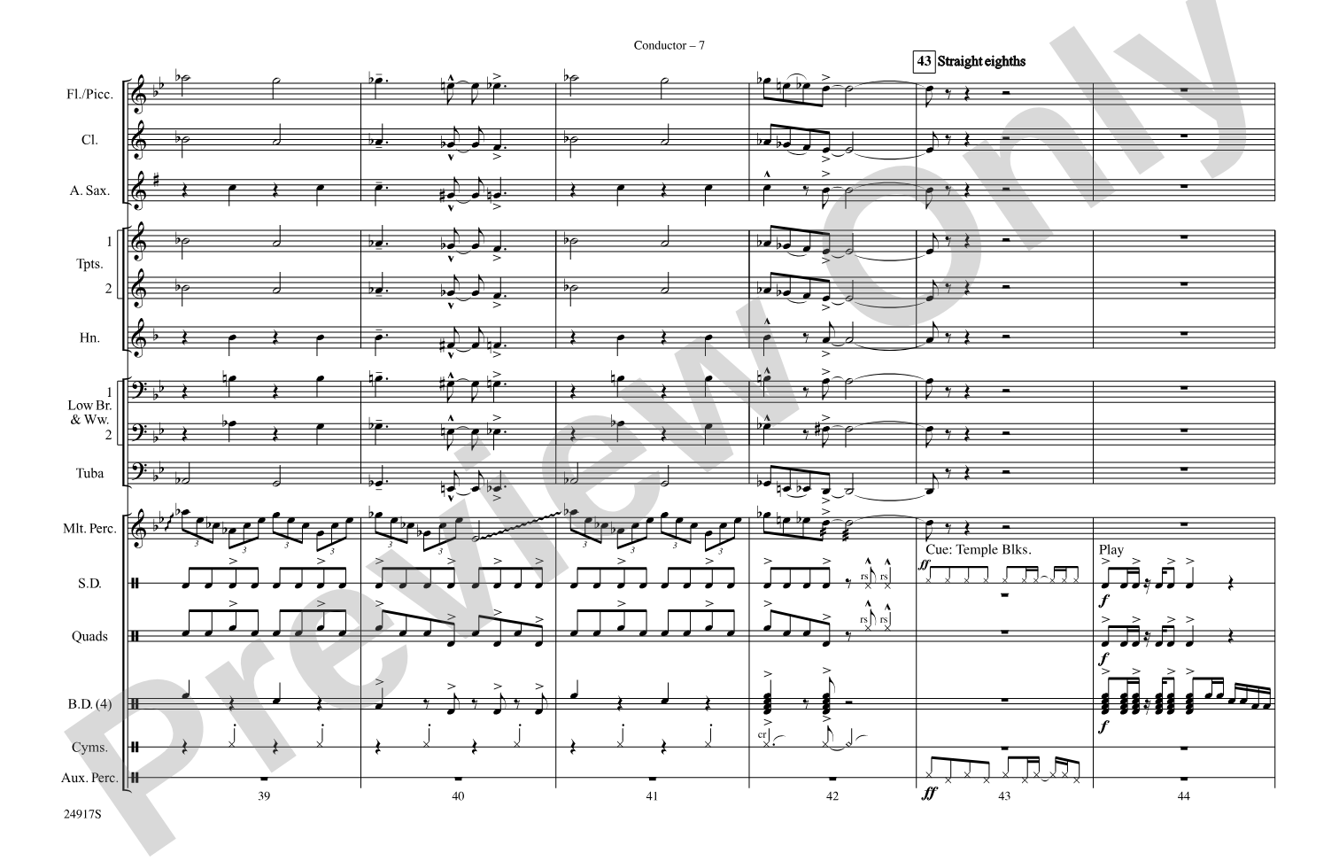 Remains of the Day (from Corpse Bride): Marching Band Conductor Score & Parts