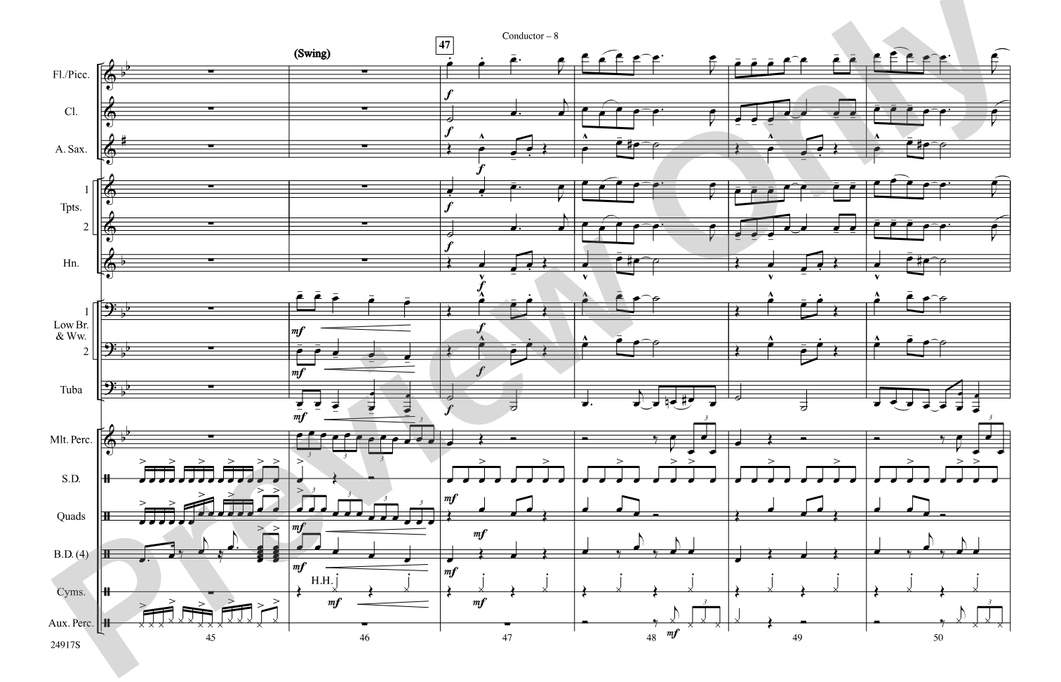 Remains of the Day (from Corpse Bride): Marching Band Conductor Score & Parts