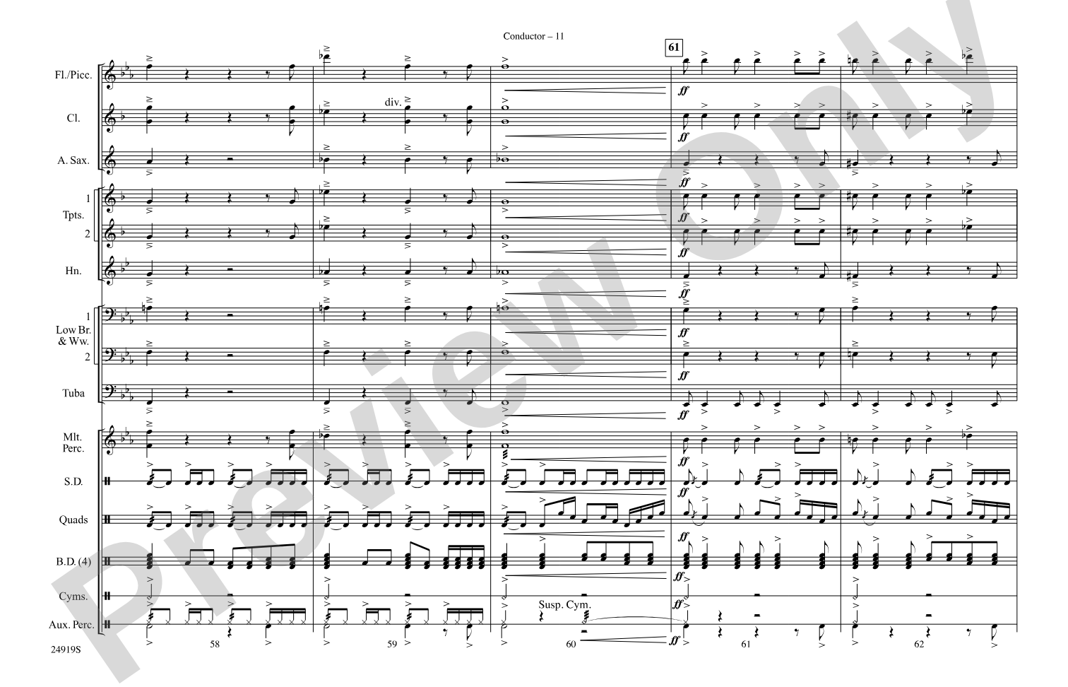 The Aviator: Marching Band Conductor Score & Parts