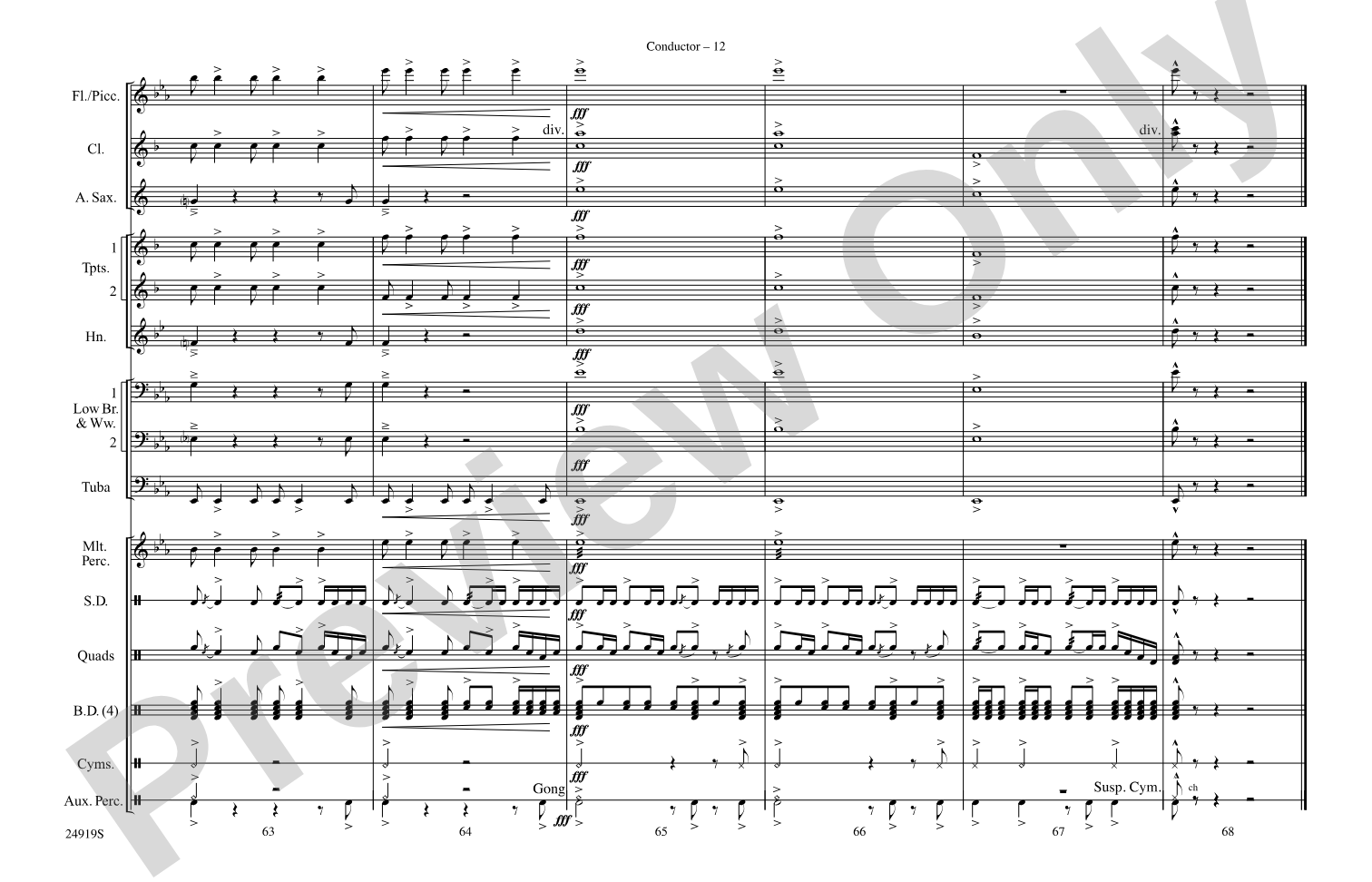 The Aviator: Marching Band Conductor Score & Parts