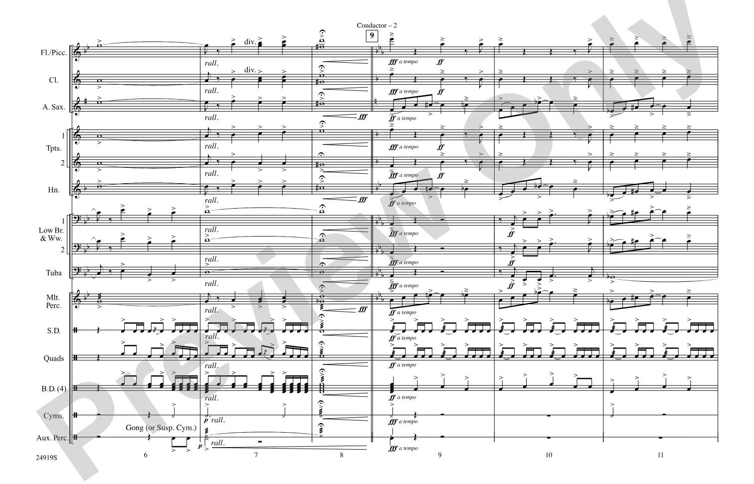 The Aviator: Marching Band Conductor Score & Parts