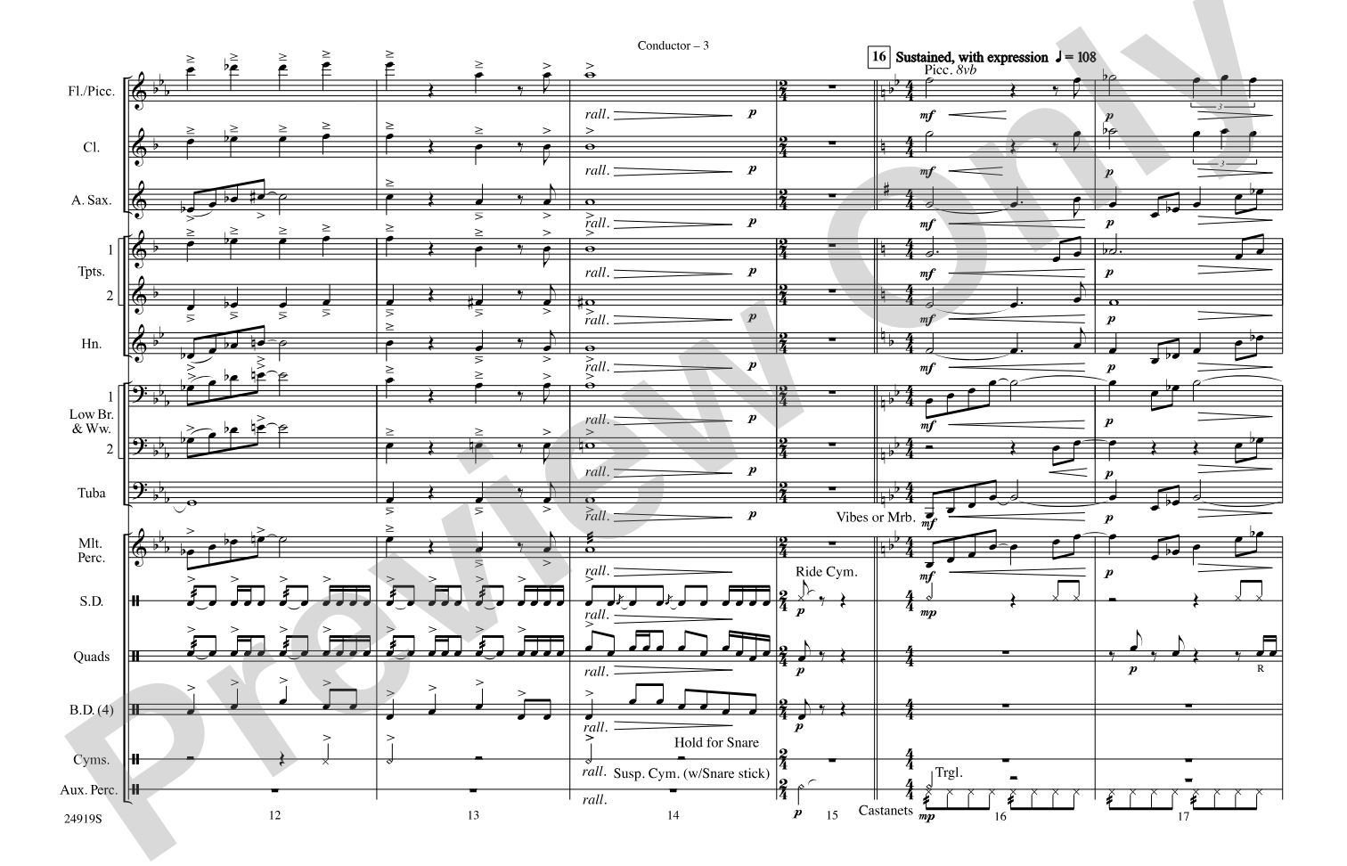 The Aviator: Marching Band Conductor Score & Parts