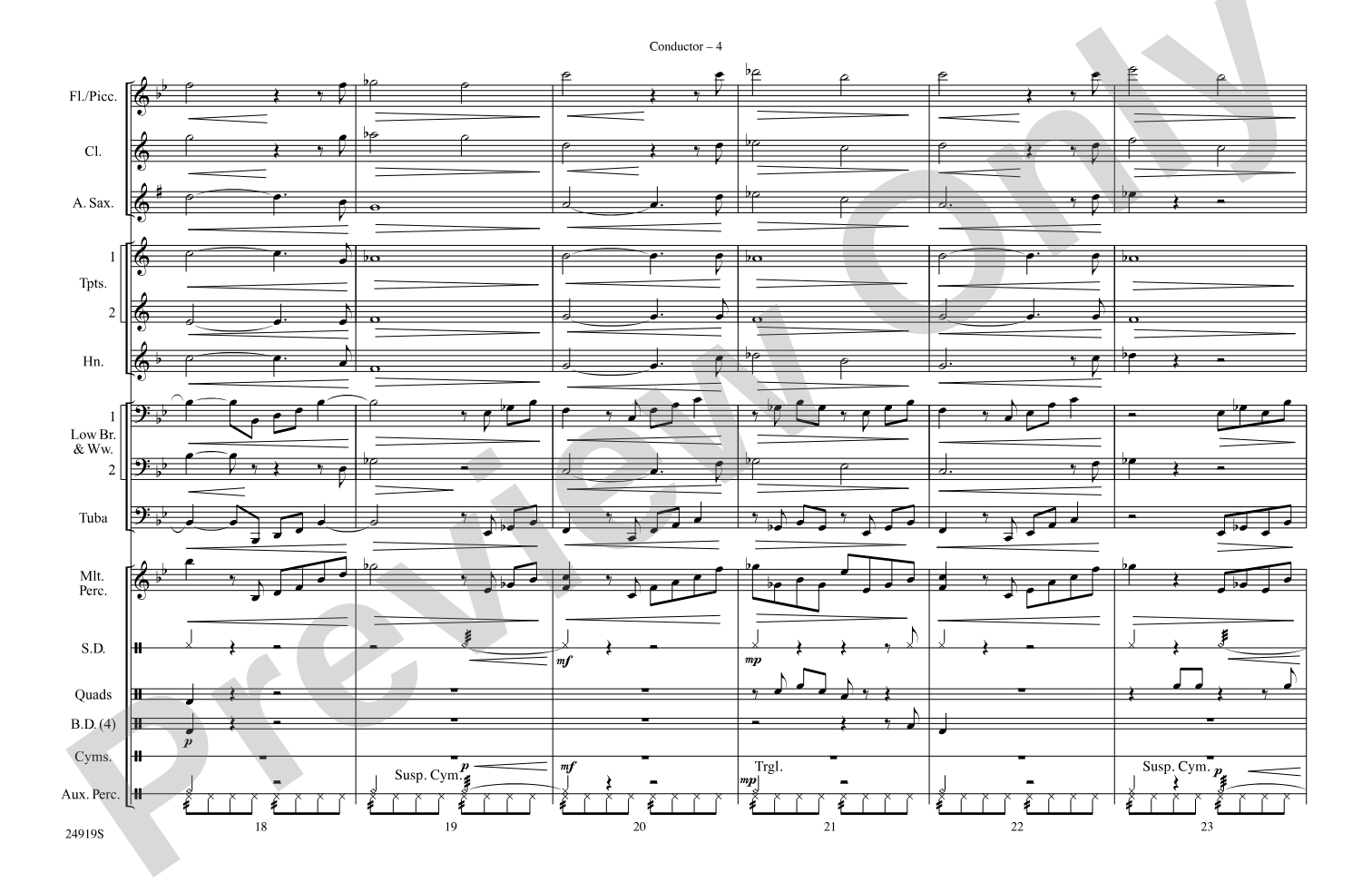 The Aviator: Marching Band Conductor Score & Parts