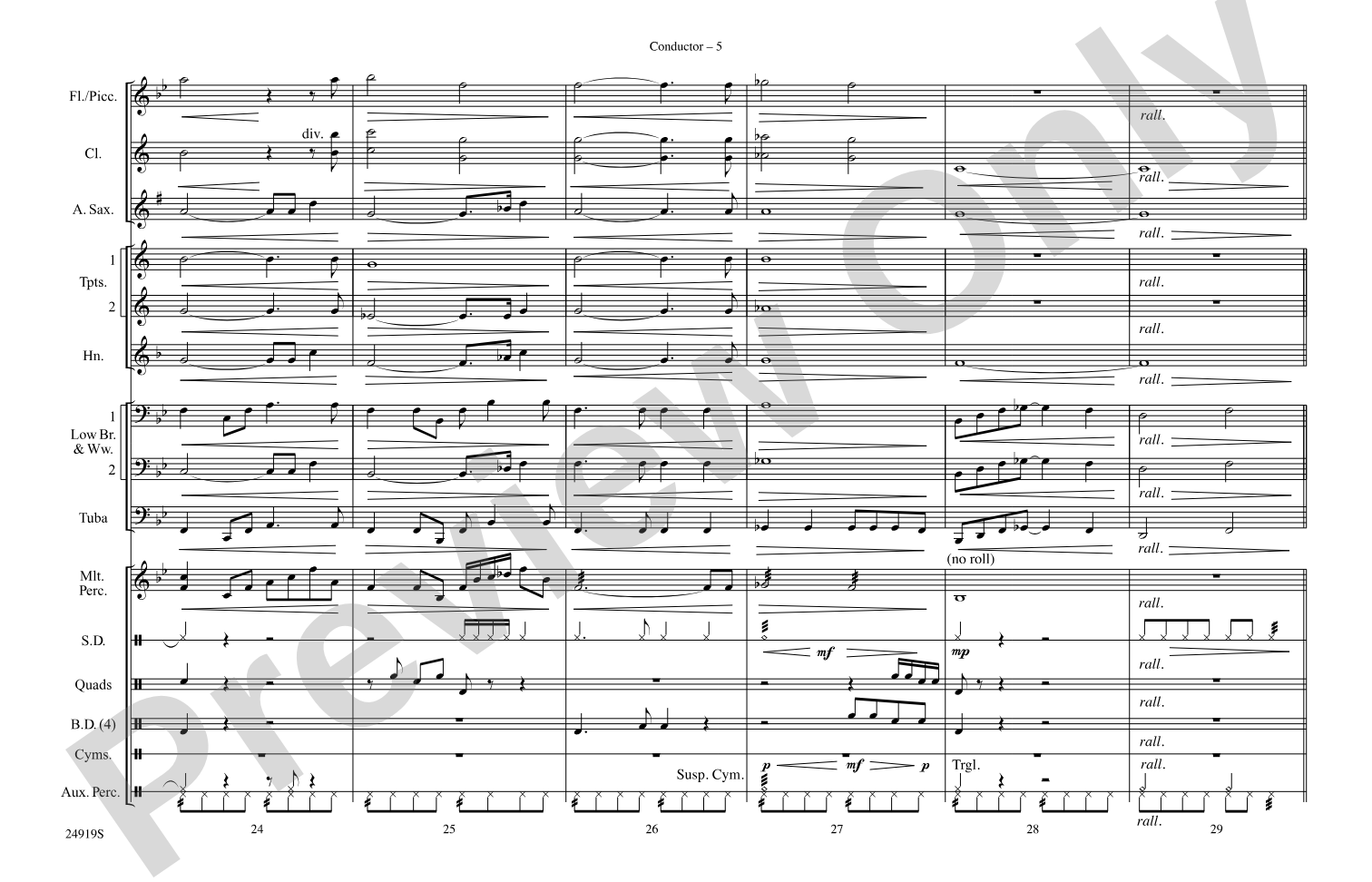 The Aviator: Marching Band Conductor Score & Parts