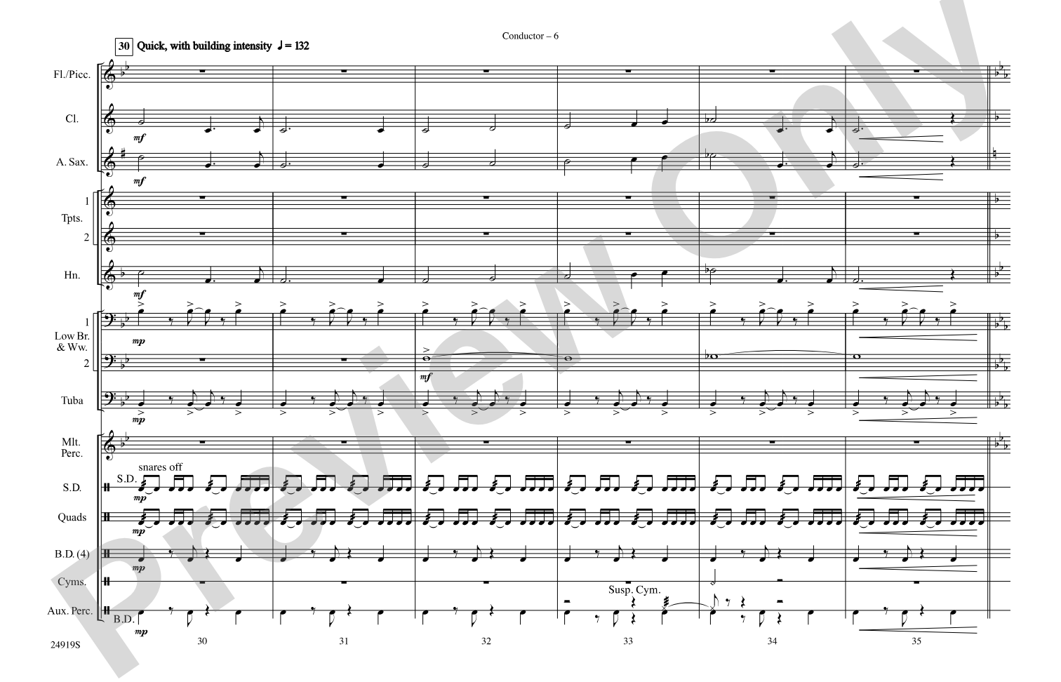 The Aviator: Marching Band Conductor Score & Parts