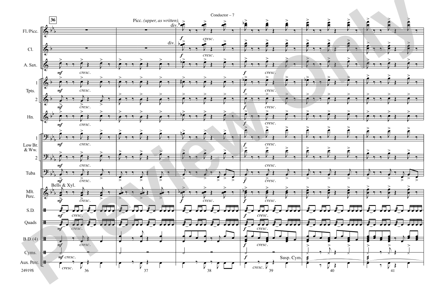 The Aviator: Marching Band Conductor Score & Parts