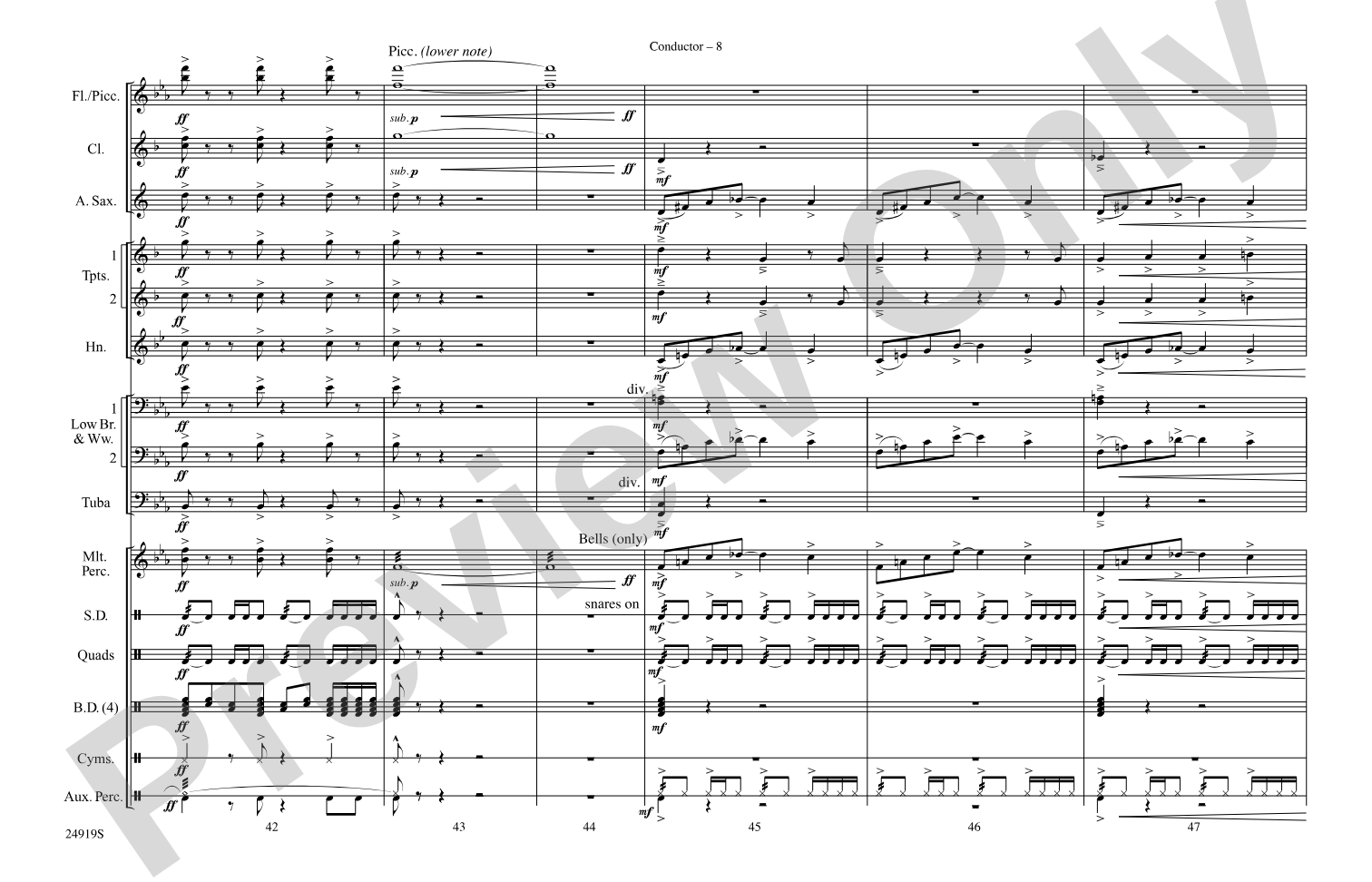 The Aviator: Marching Band Conductor Score & Parts