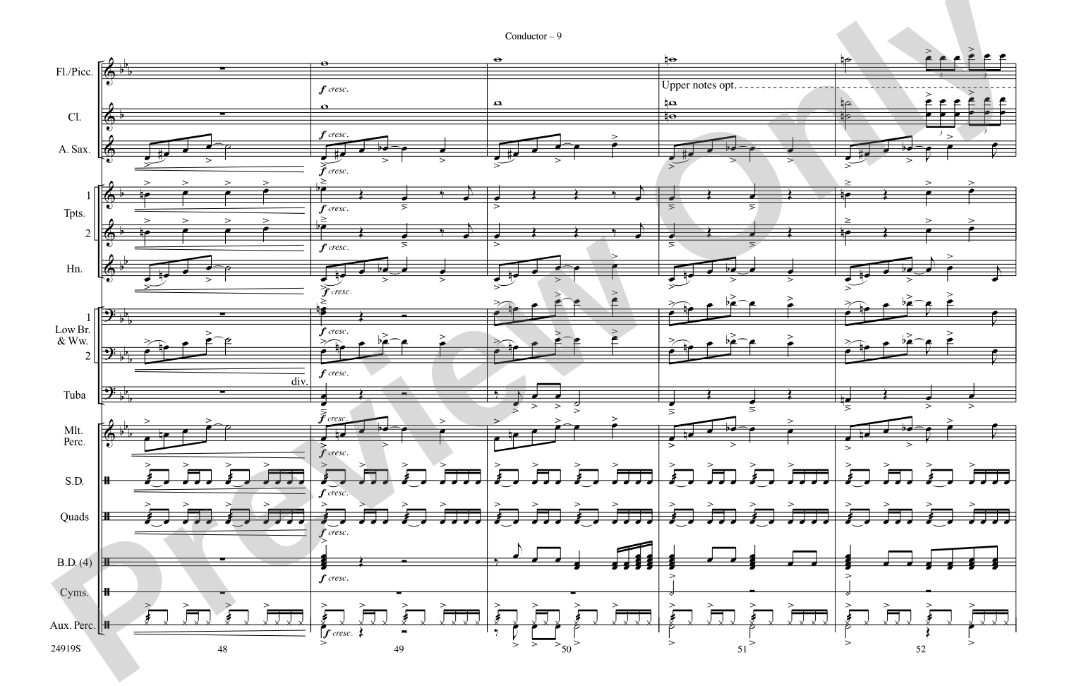 The Aviator: Marching Band Conductor Score & Parts