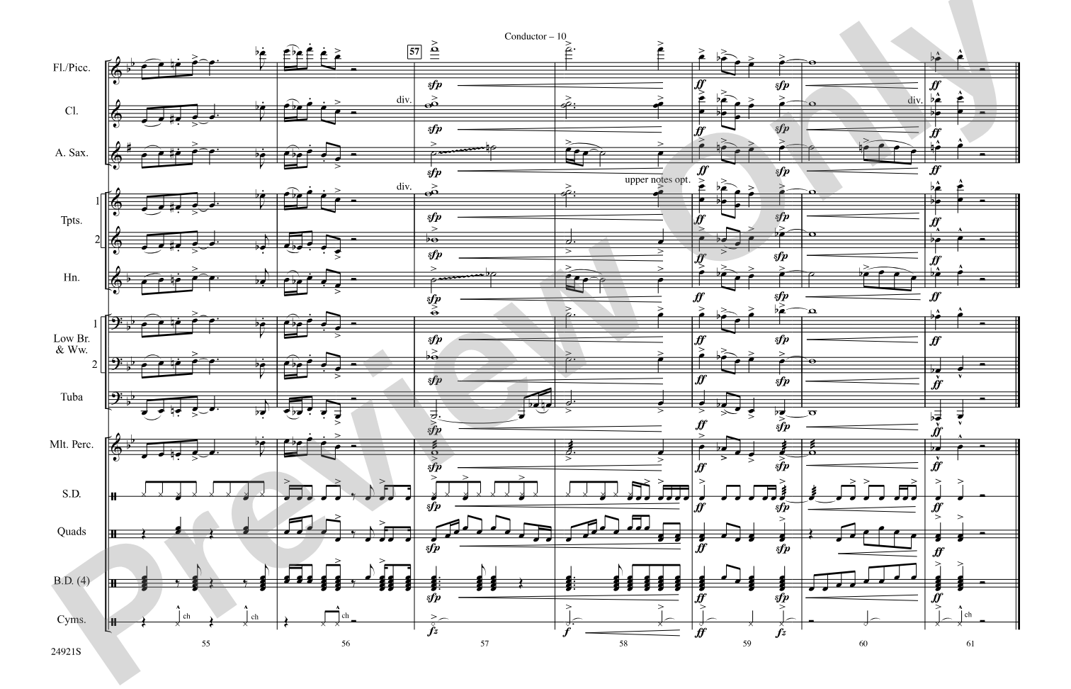 Slow Ride: Marching Band Conductor Score & Parts