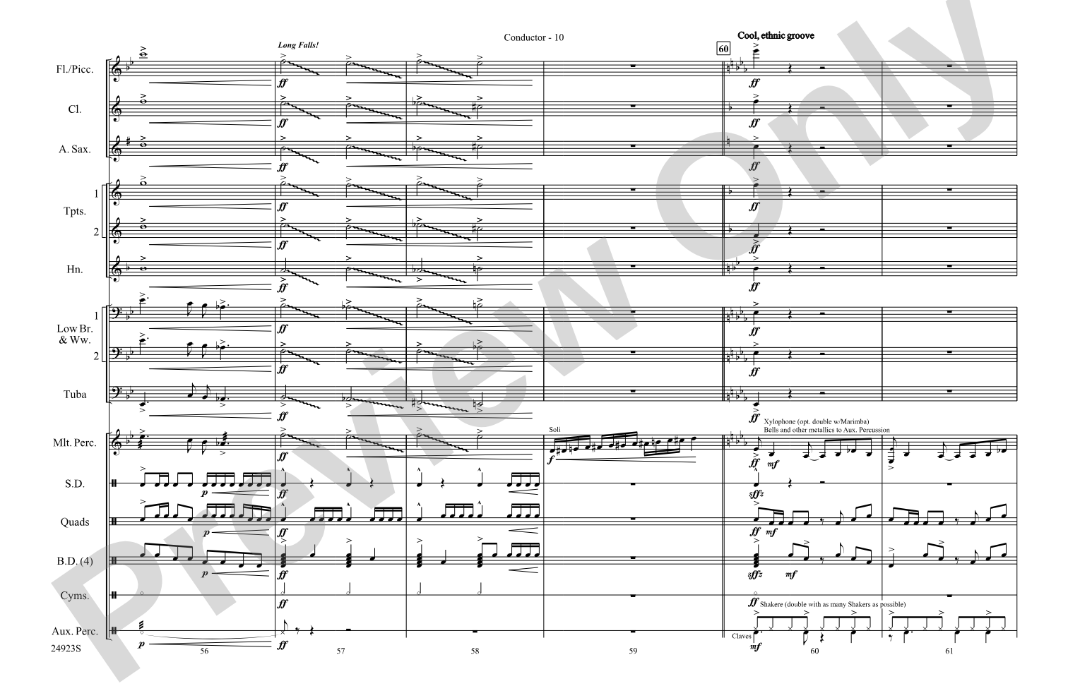 A New World---Movement One: Marching Band Conductor Score & Parts