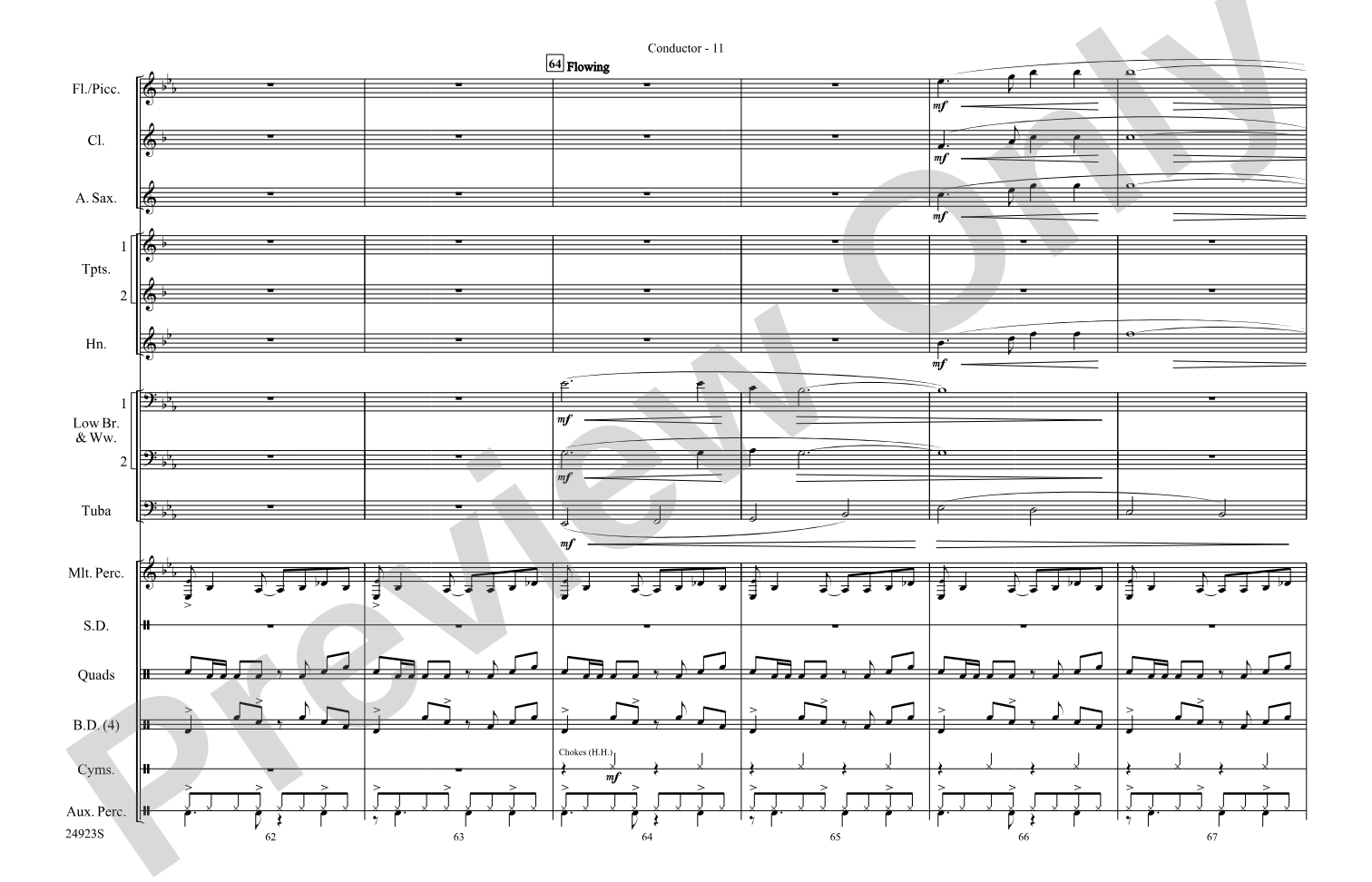 A New World---Movement One: Marching Band Conductor Score & Parts