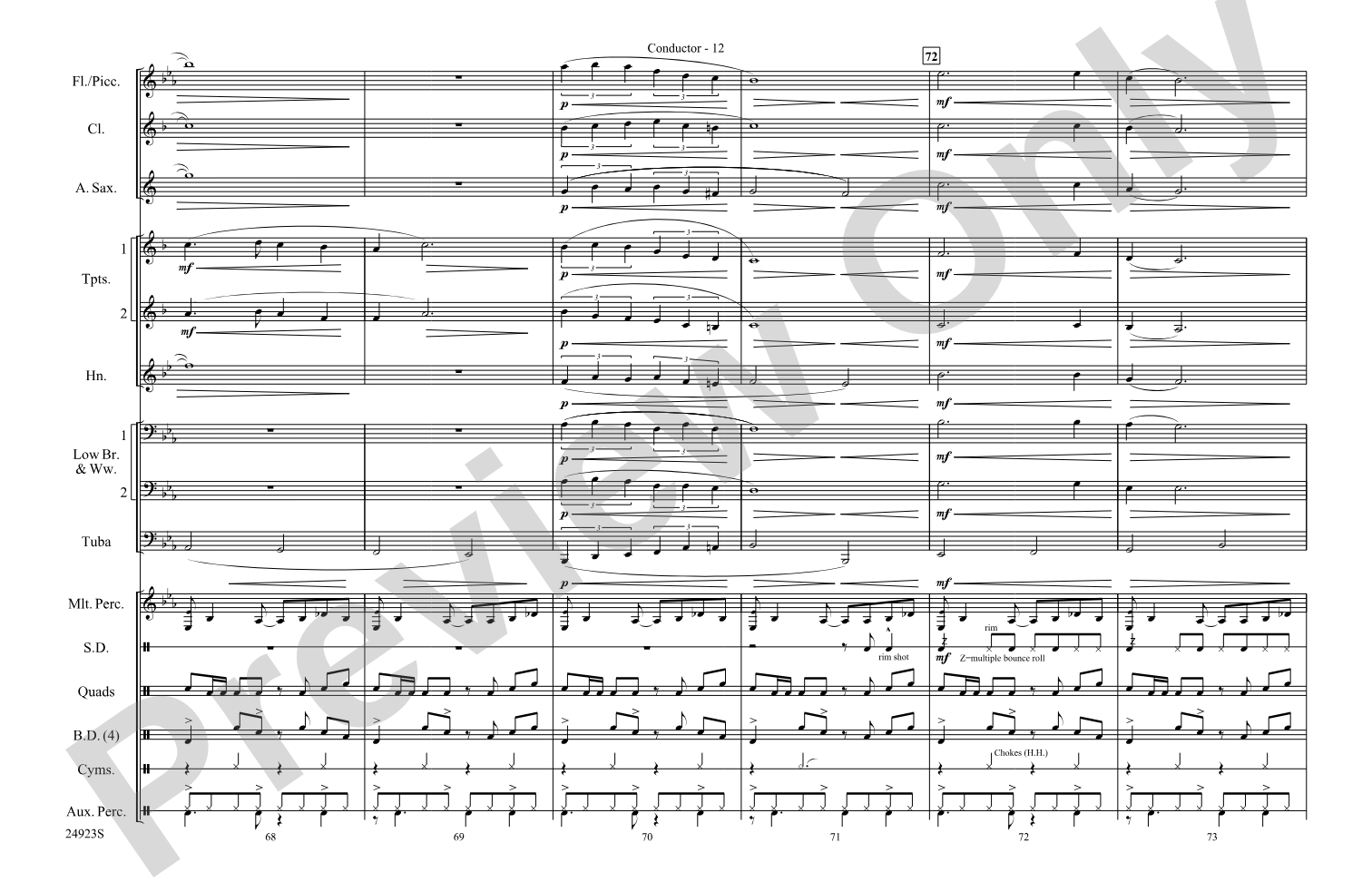A New World---Movement One: Marching Band Conductor Score & Parts