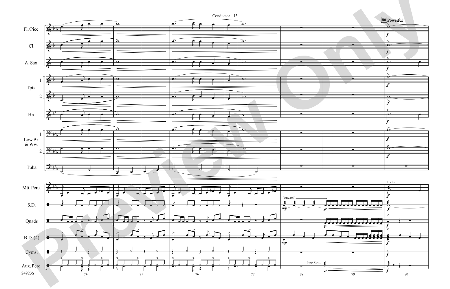 A New World---Movement One: Marching Band Conductor Score & Parts