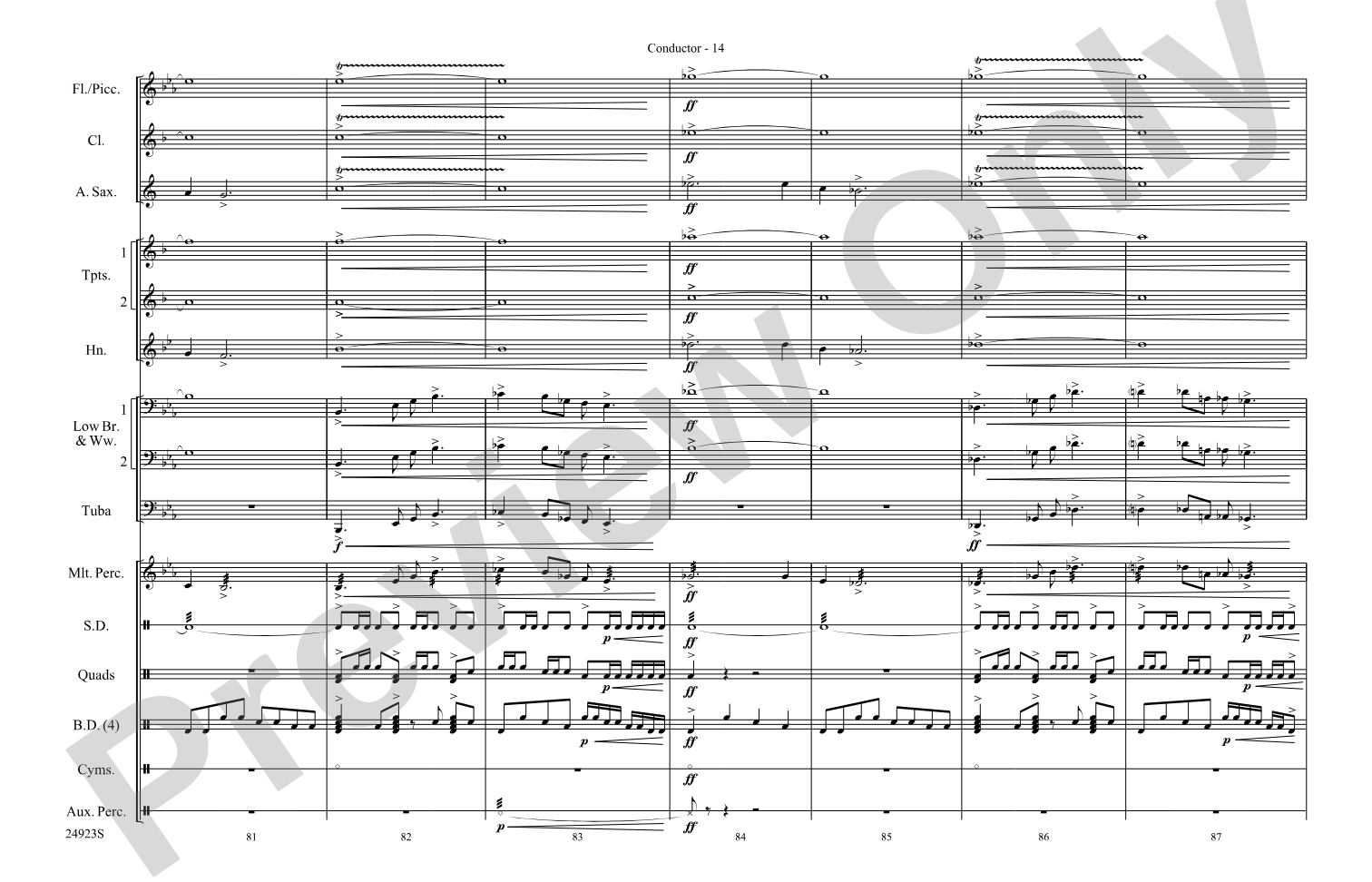 A New World---Movement One: Marching Band Conductor Score & Parts