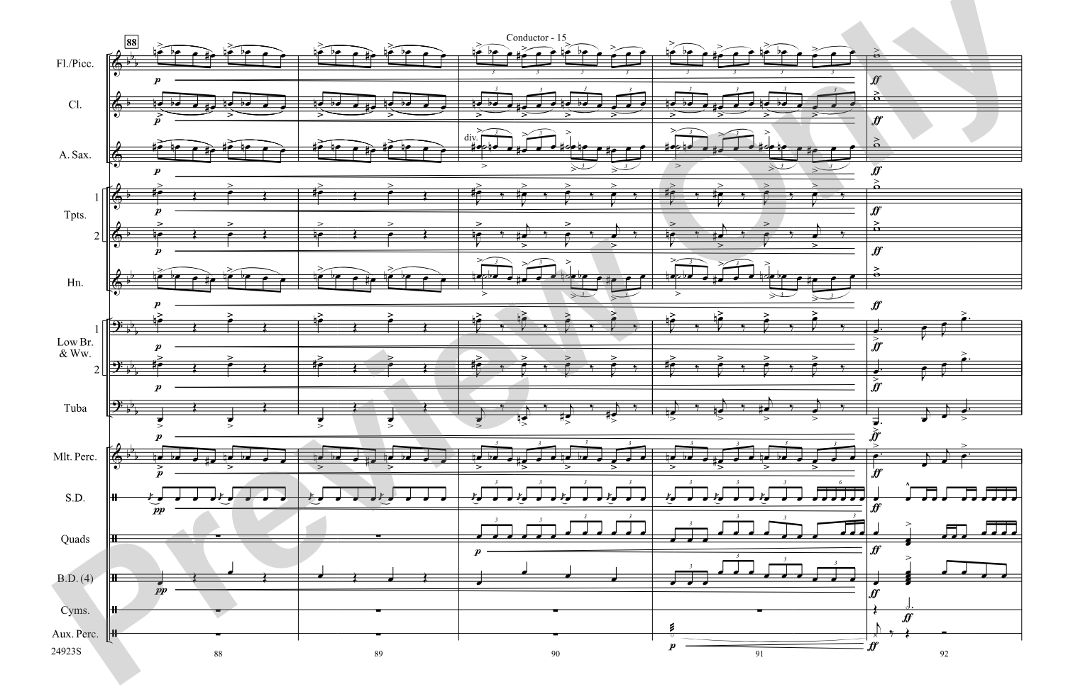 A New World---Movement One: Marching Band Conductor Score & Parts