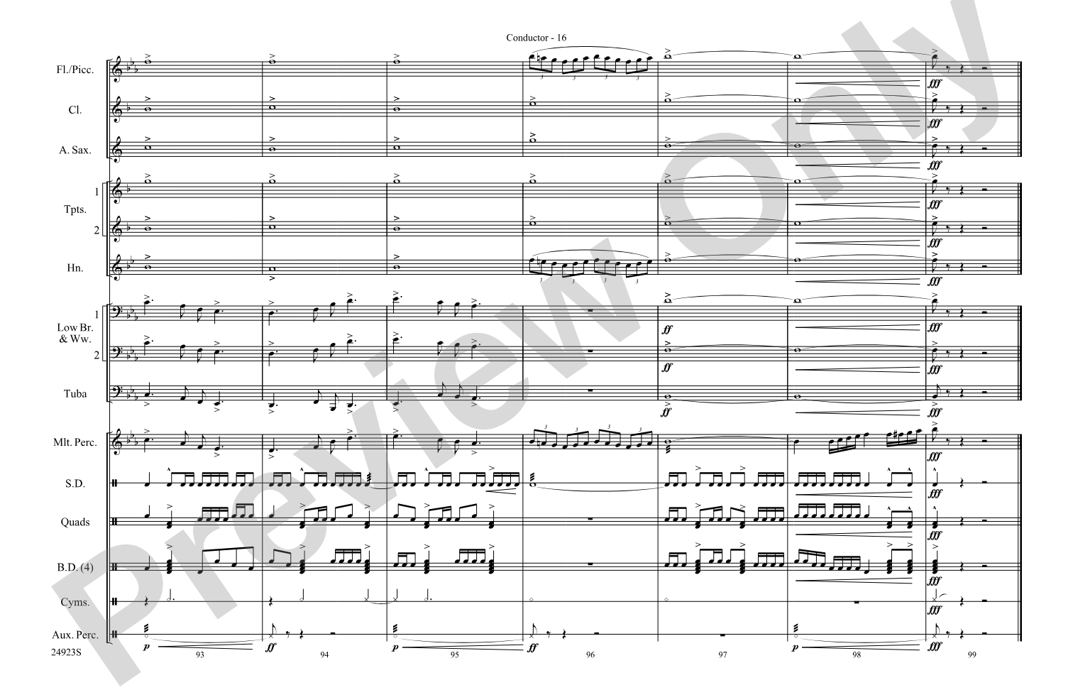 A New World---Movement One: Marching Band Conductor Score & Parts