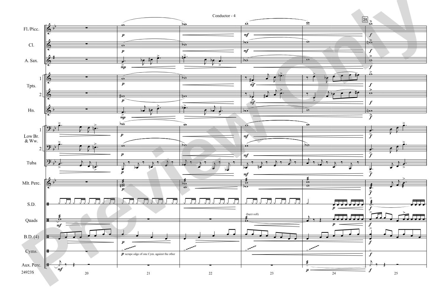 A New World---Movement One: Marching Band Conductor Score & Parts