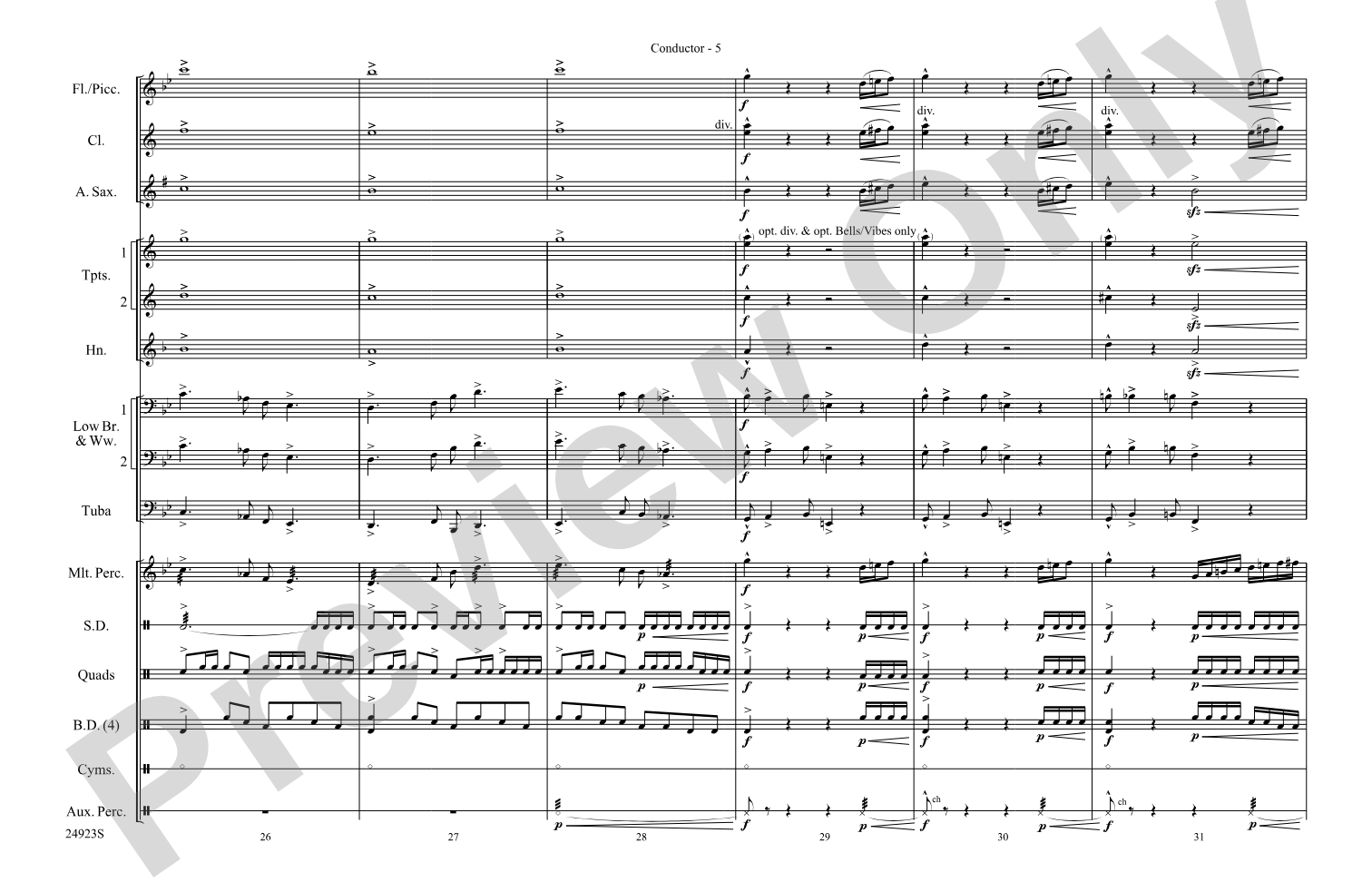 A New World---Movement One: Marching Band Conductor Score & Parts