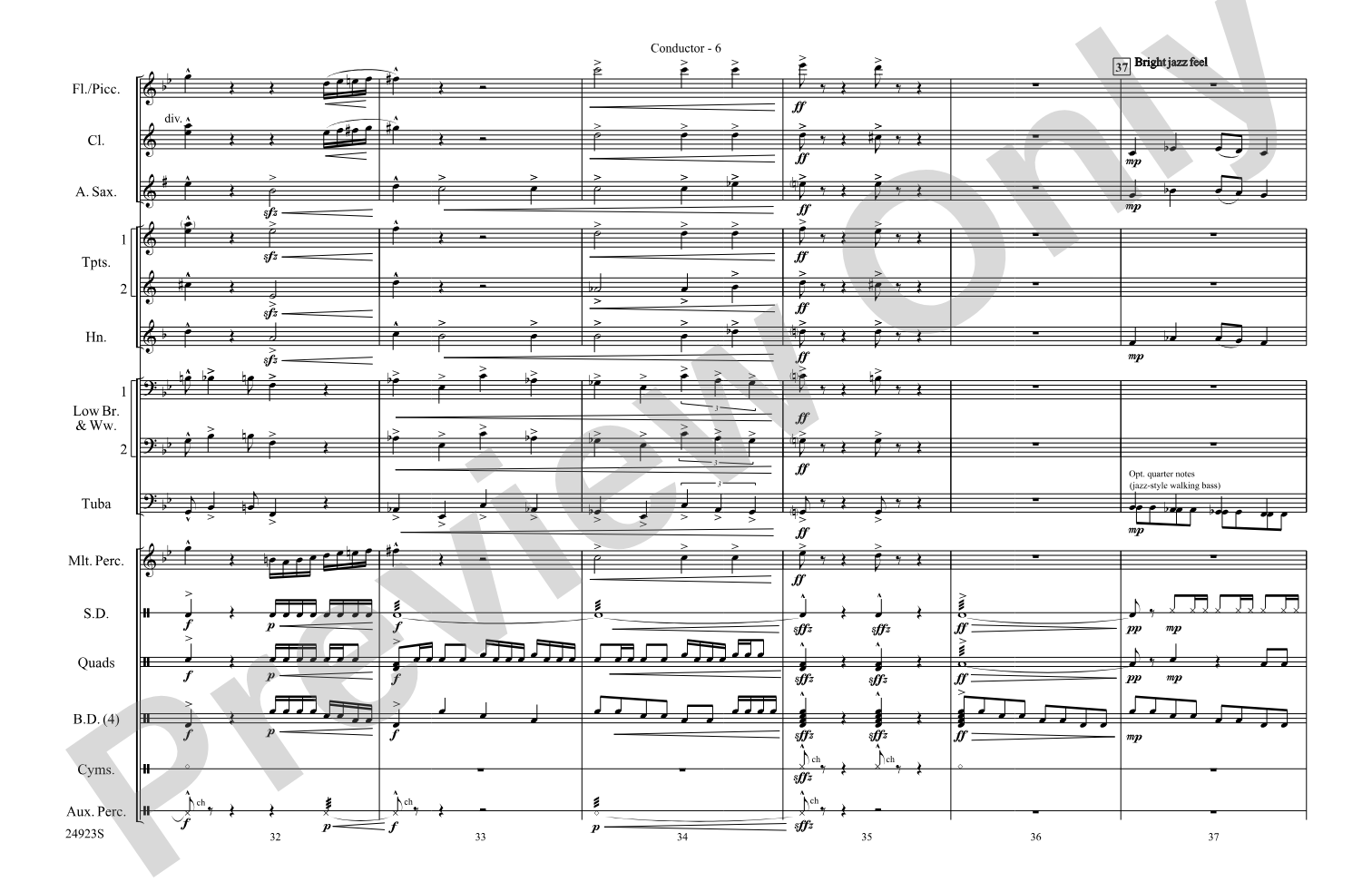 A New World---Movement One: Marching Band Conductor Score & Parts