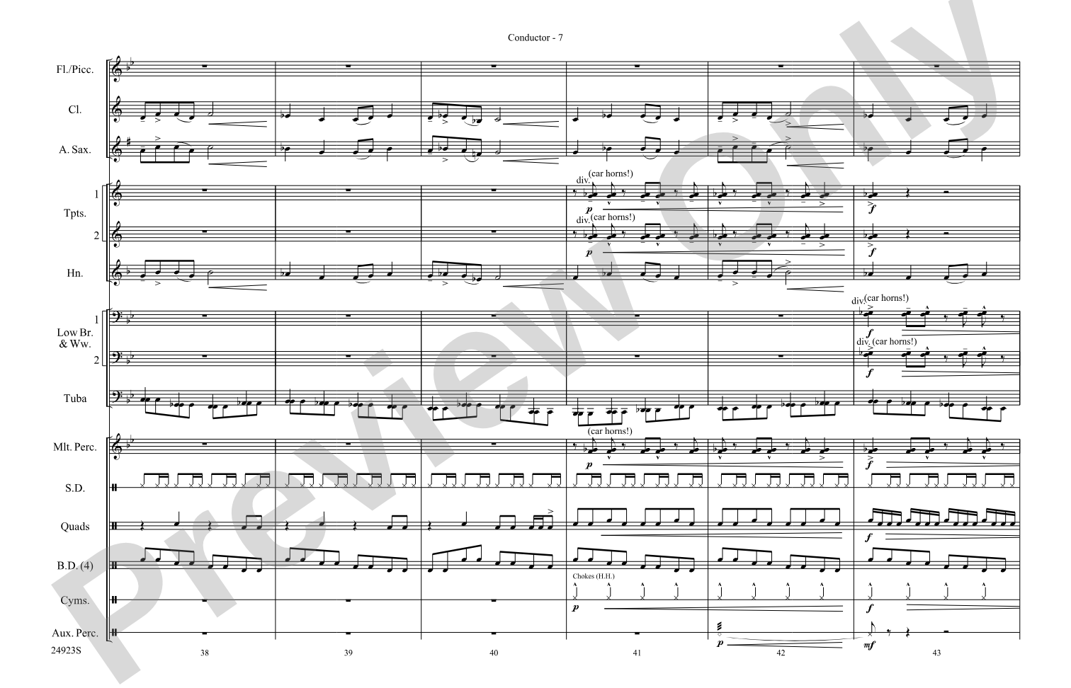 A New World---Movement One: Marching Band Conductor Score & Parts