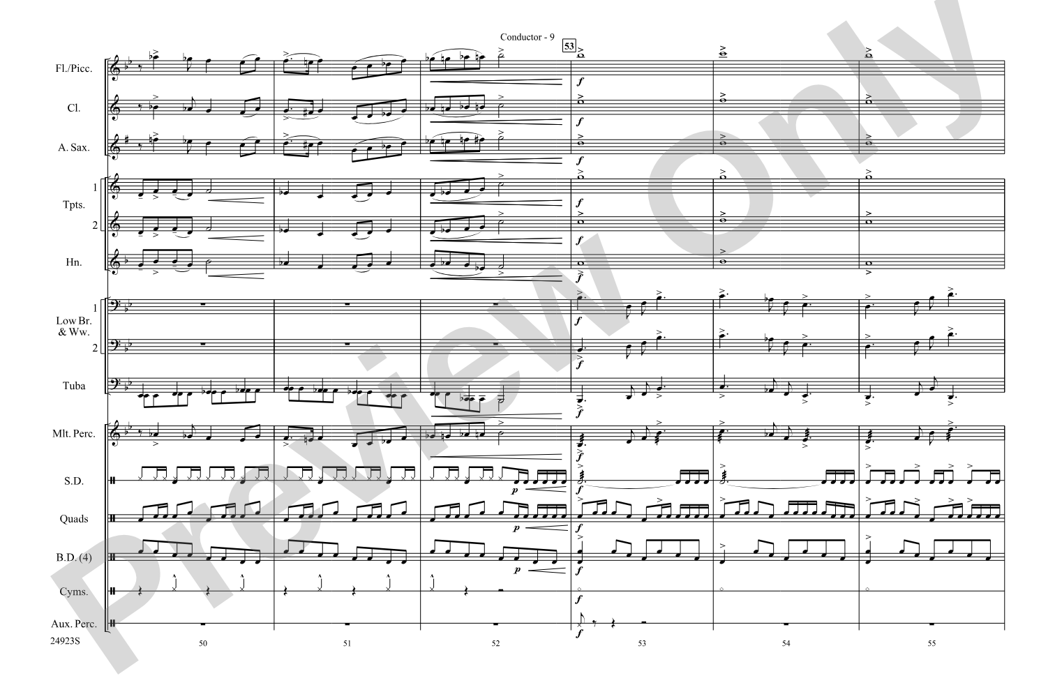 A New World---Movement One: Marching Band Conductor Score & Parts