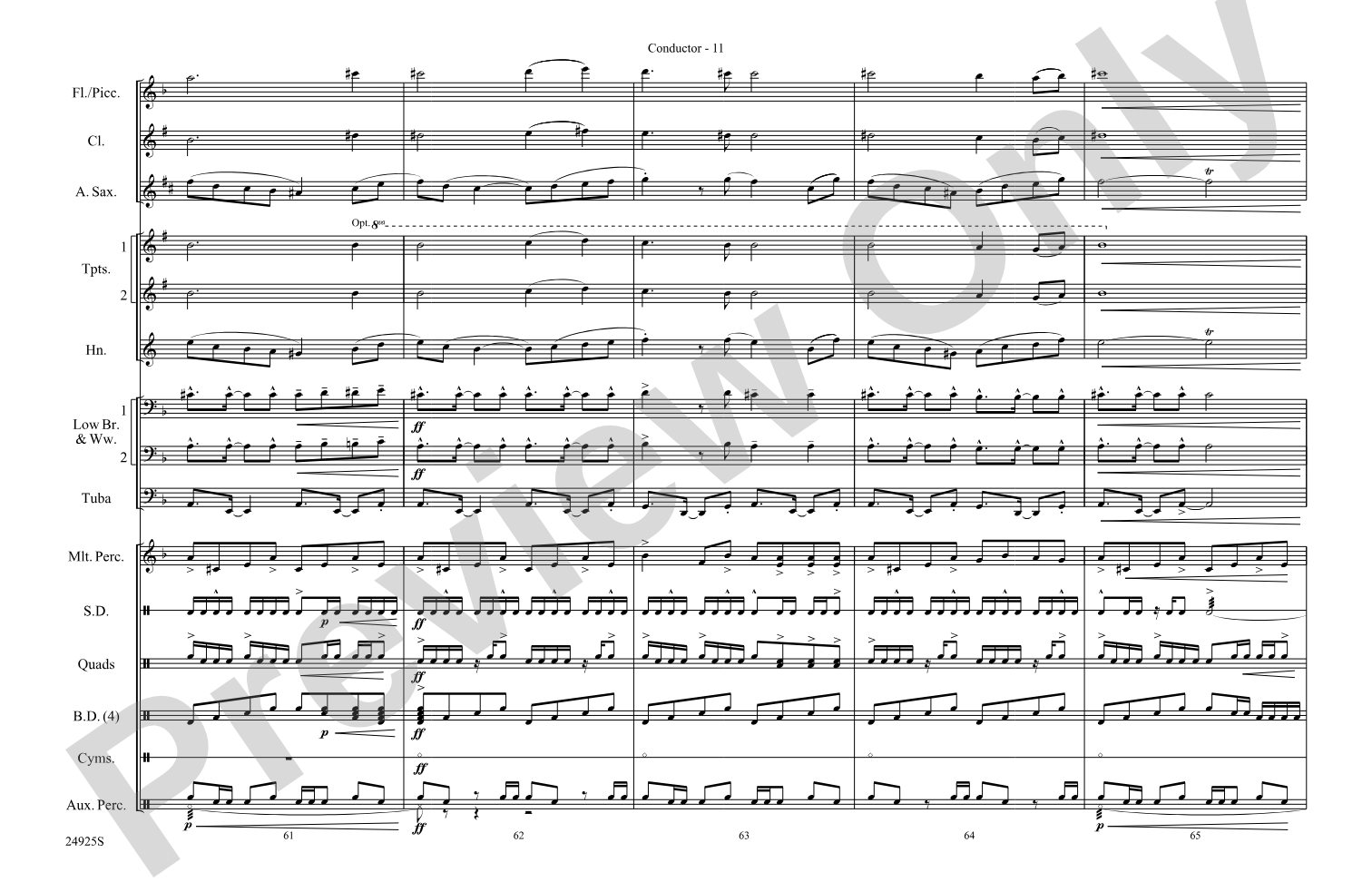 A New World---Movement Three: Marching Band Conductor Score & Parts