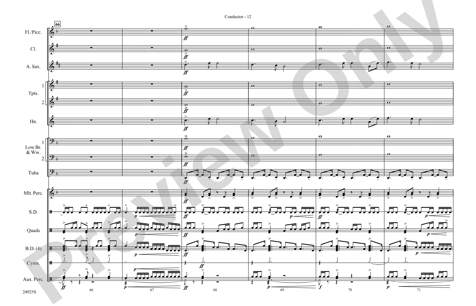 A New World---Movement Three: Marching Band Conductor Score & Parts