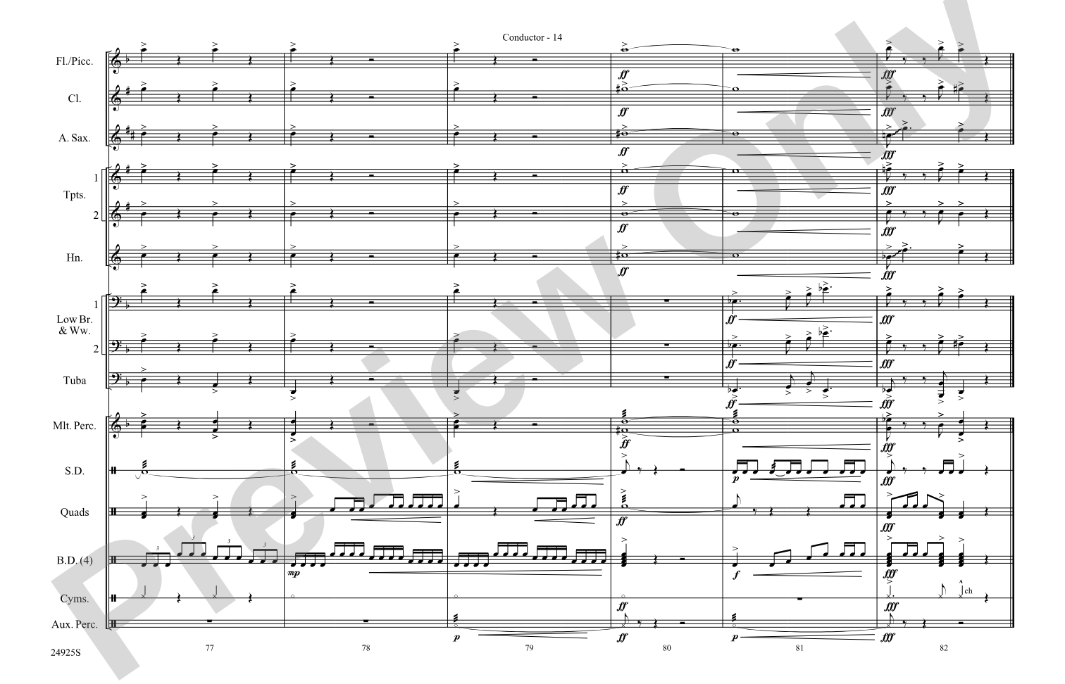 A New World---Movement Three: Marching Band Conductor Score & Parts
