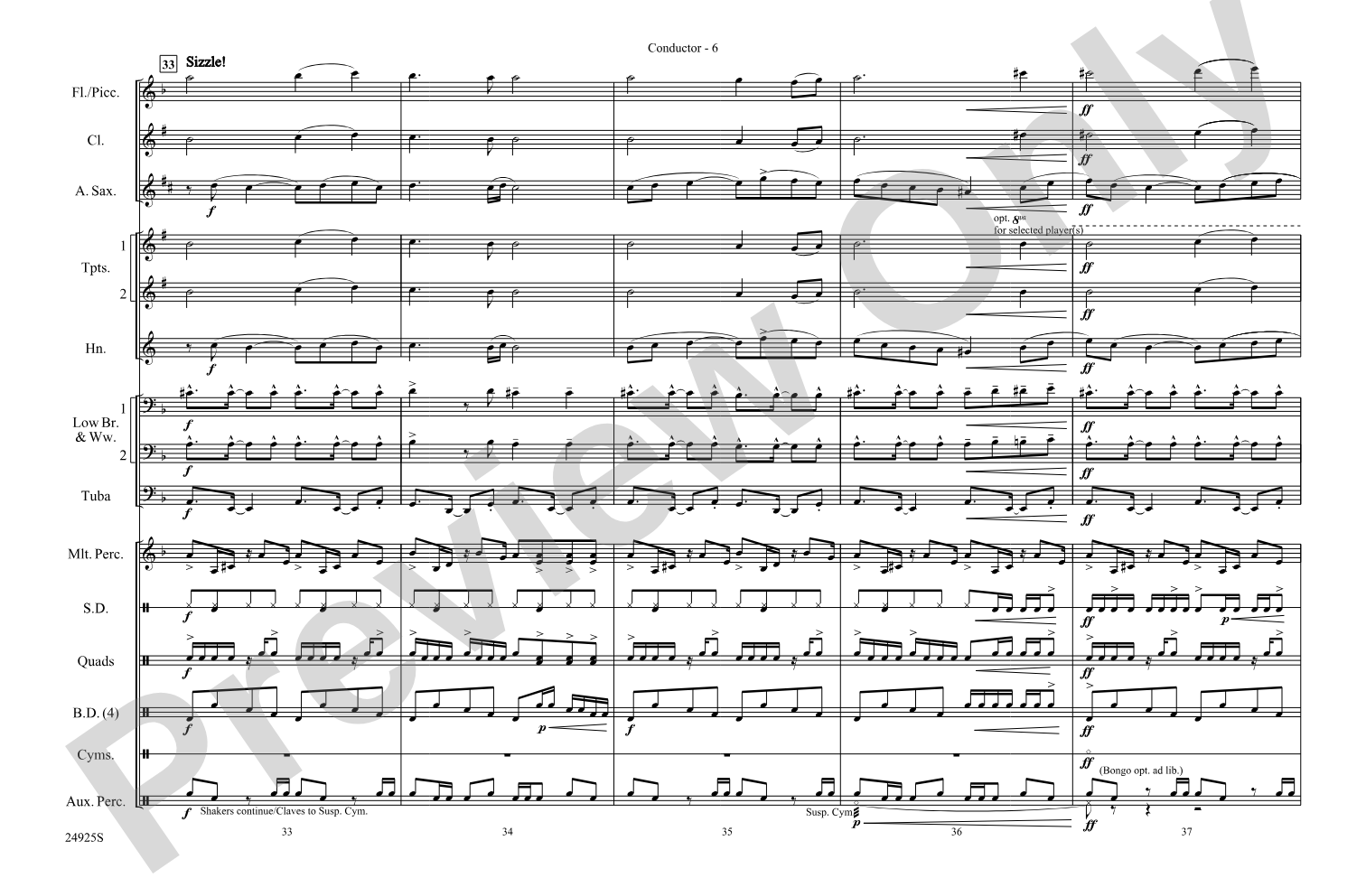 A New World---Movement Three: Marching Band Conductor Score & Parts