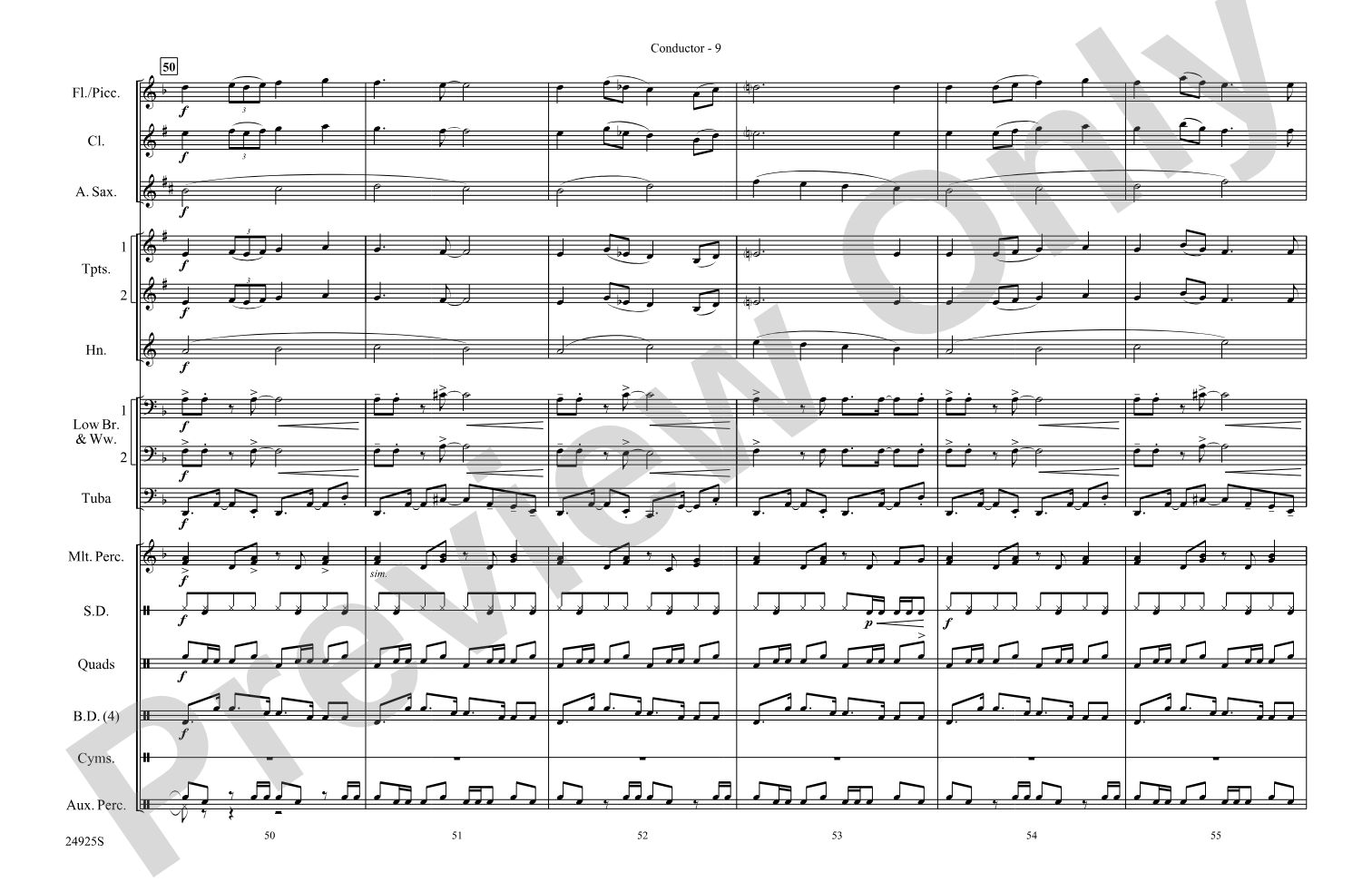A New World---Movement Three: Marching Band Conductor Score & Parts