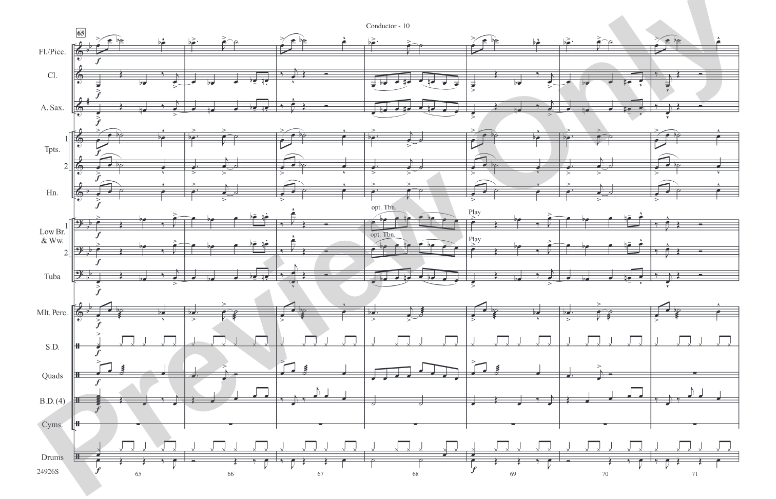 Sing, Sing, Sing: Marching Band Conductor Score & Parts