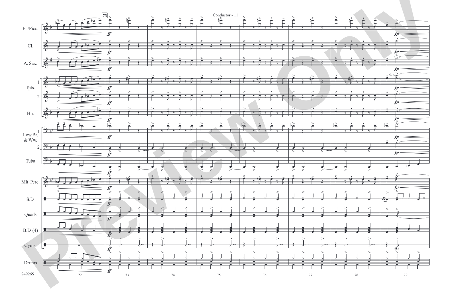 Sing, Sing, Sing: Marching Band Conductor Score & Parts