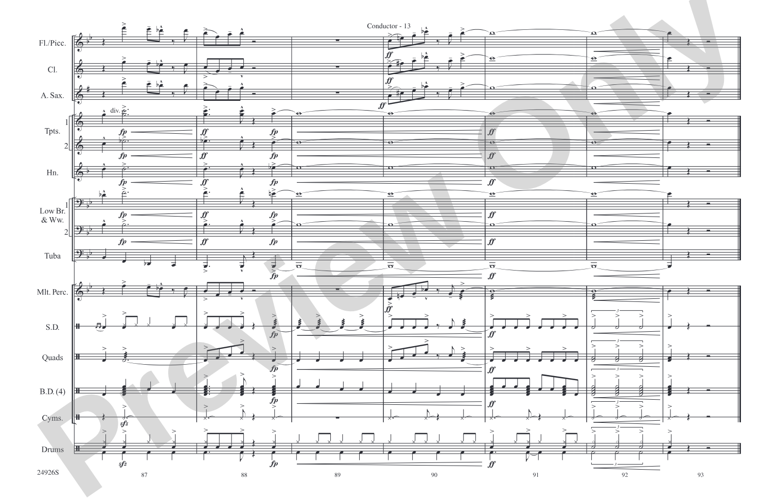 Sing, Sing, Sing: Marching Band Conductor Score & Parts