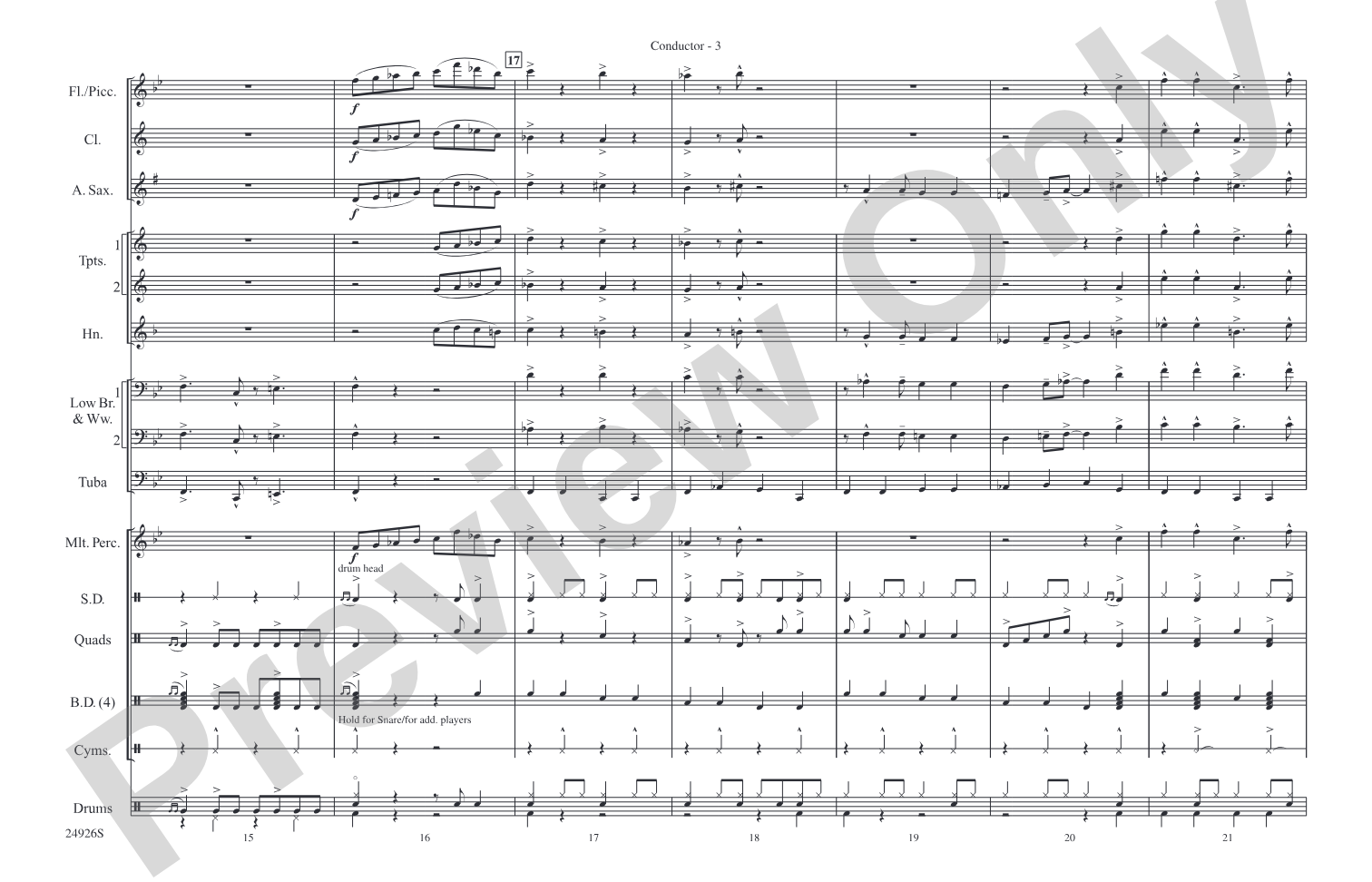 Sing, Sing, Sing: Marching Band Conductor Score & Parts