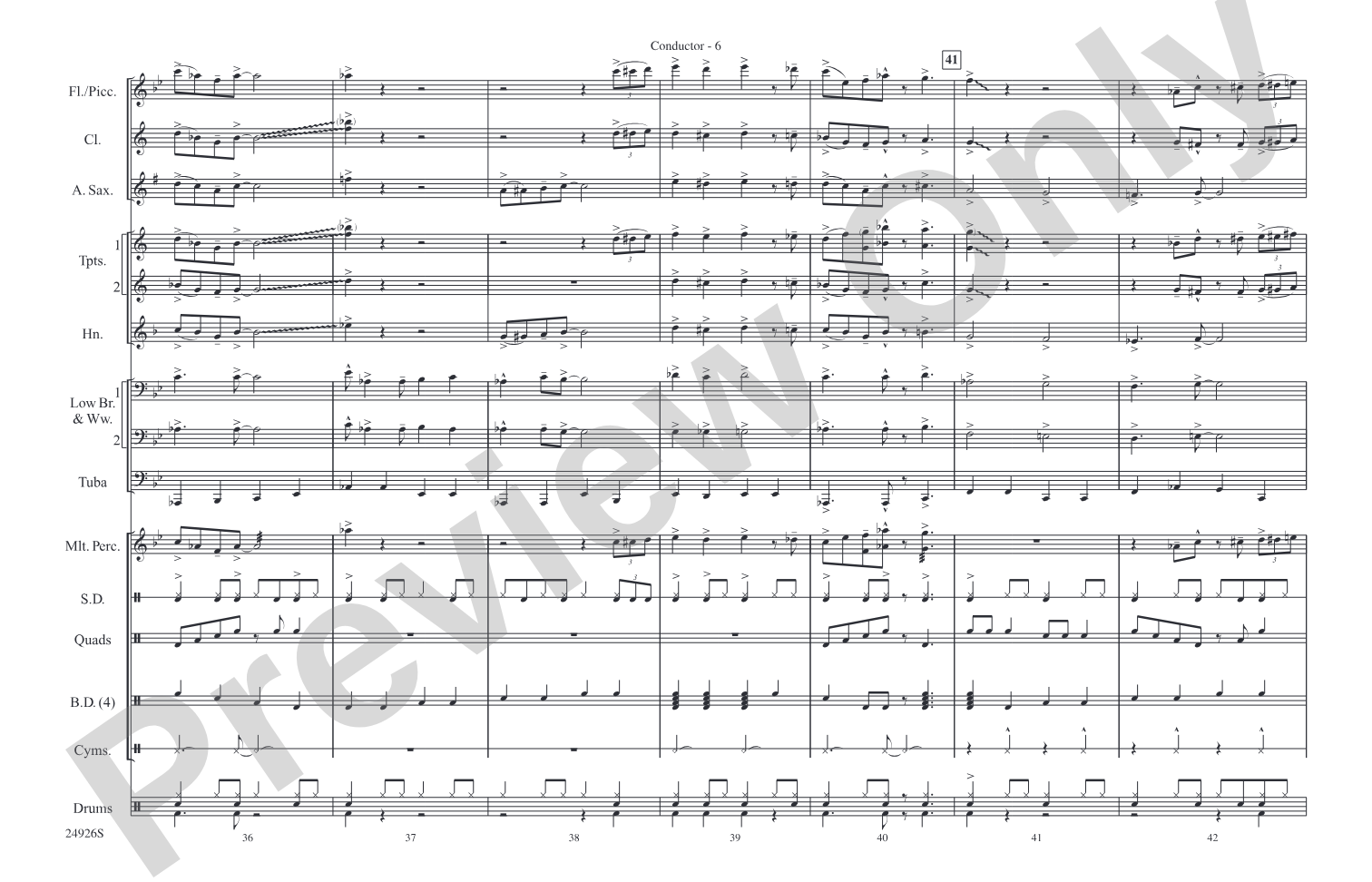 Sing, Sing, Sing: Marching Band Conductor Score & Parts