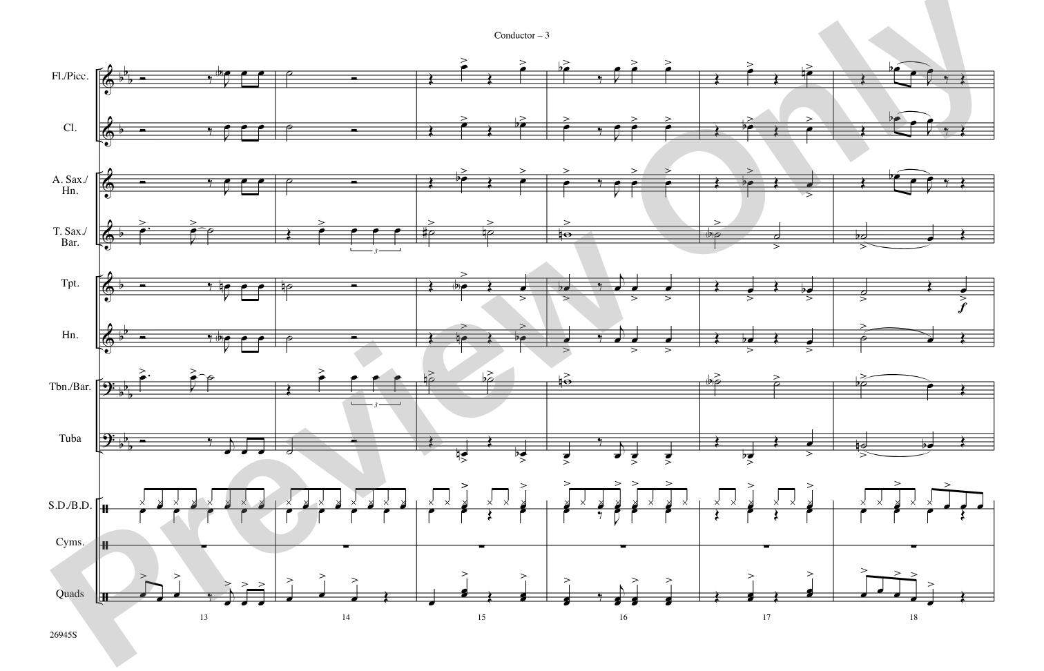 Temptation: Marching Band Conductor Score & Parts