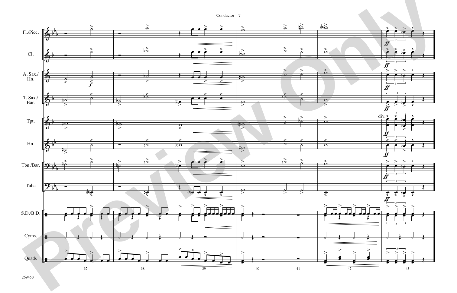 Temptation: Marching Band Conductor Score & Parts
