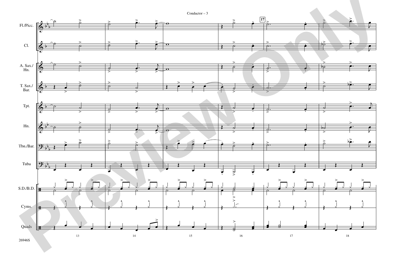 When the Saints Go Swingin' In: Marching Band Conductor Score & Parts