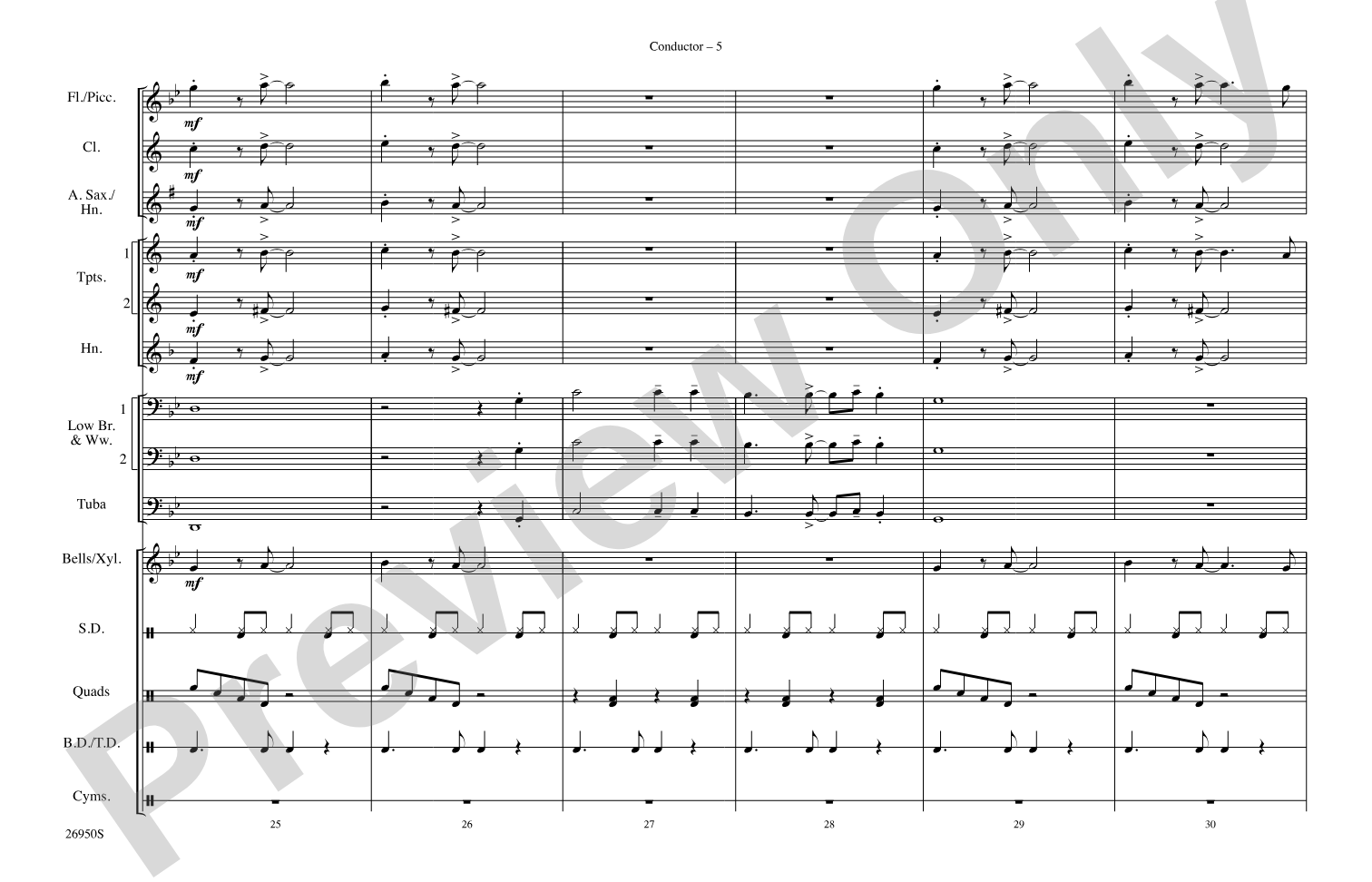 Monterey: Marching Band Conductor Score & Parts