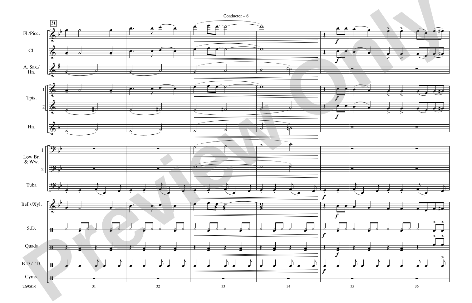 Monterey: Marching Band Conductor Score & Parts