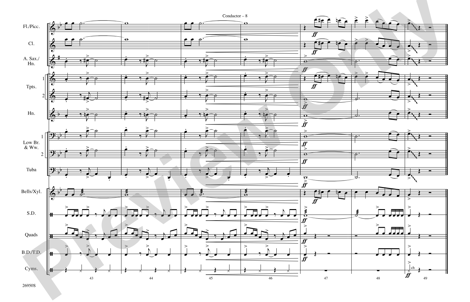 Monterey: Marching Band Conductor Score & Parts