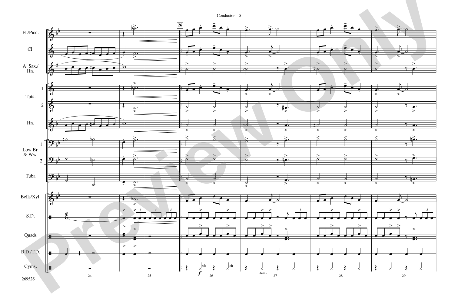 Pennsylvania 6-5000: Marching Band Conductor Score & Parts