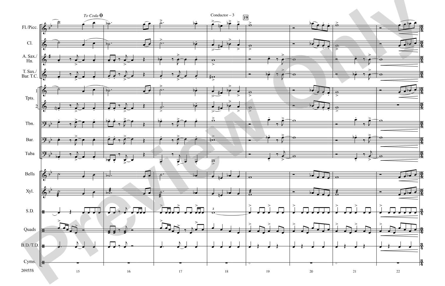 El Campeón: Marching Band Conductor Score & Parts