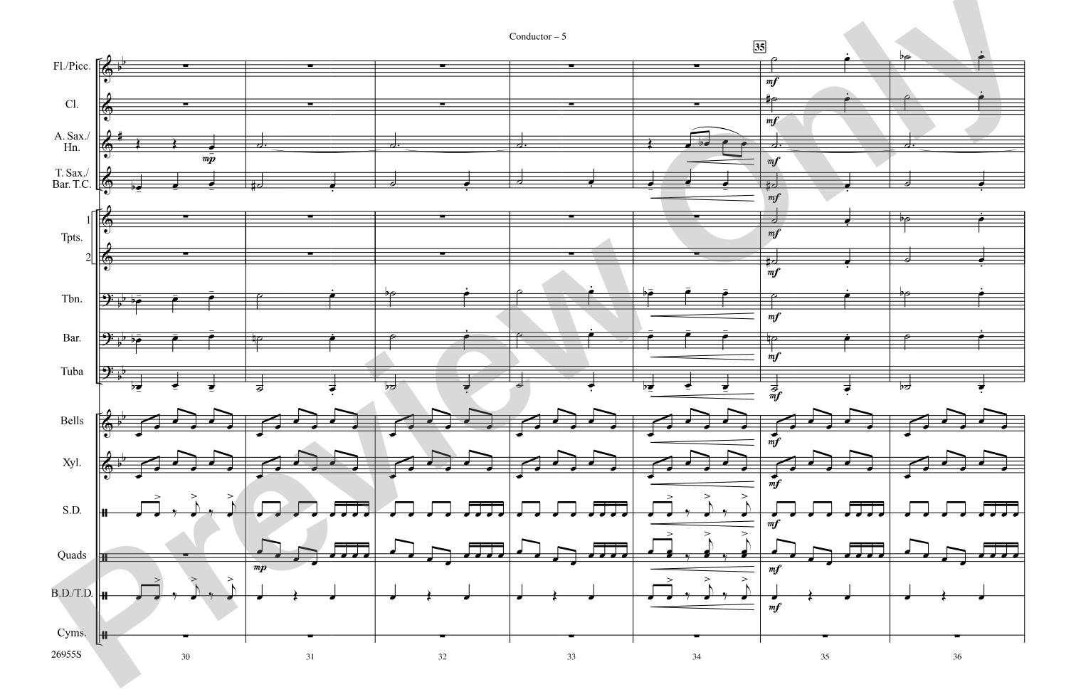 El Campeón: Marching Band Conductor Score & Parts